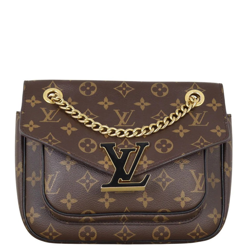 Louis Vuitton Monogram Coated Canvas Passy Shoulder Bag – Brown