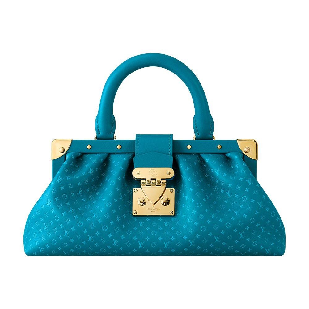 Louis Vuitton Calfskin Monogram Clutch Bag – Blue
