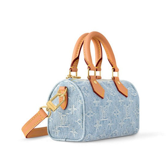 Louis Vuitton Monogram Denim Nano Speedy Bag – Sky Blue