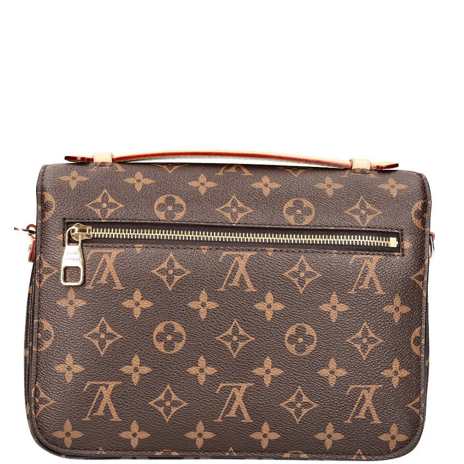 Louis Vuitton Monogram Canvas Pochette Metis Tote Bag – Brown