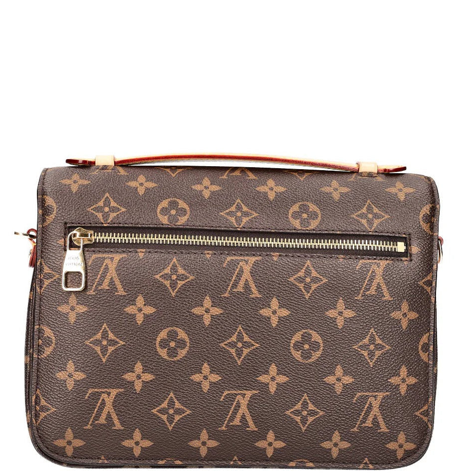 Louis Vuitton Monogram Canvas Pochette Metis Tote Bag – Brown