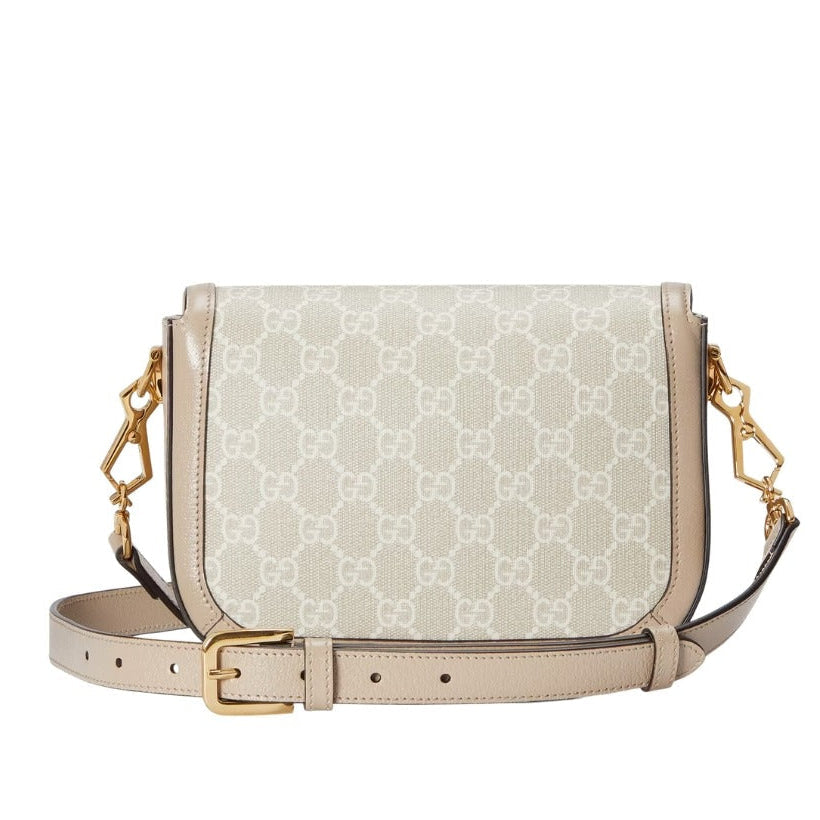 Gucci Horsebit 1955 Mini GG Crossbody Shoulder Bag – Beige