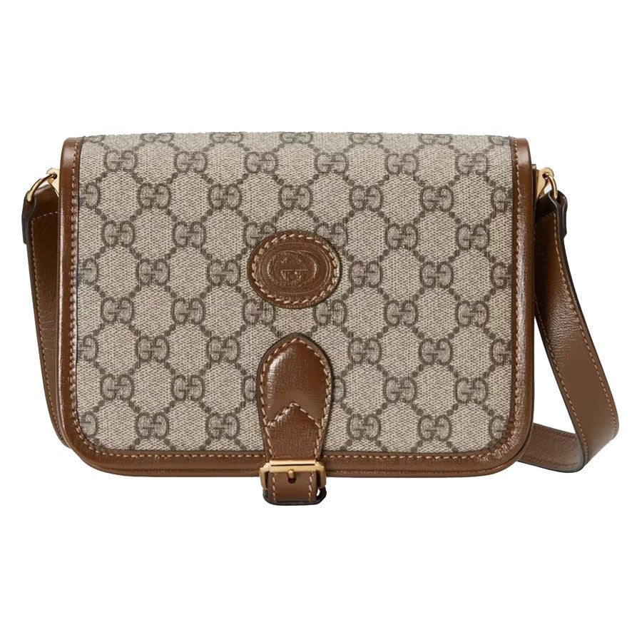 Gucci GG Supreme Crossbody Shoulder Bag – Beige