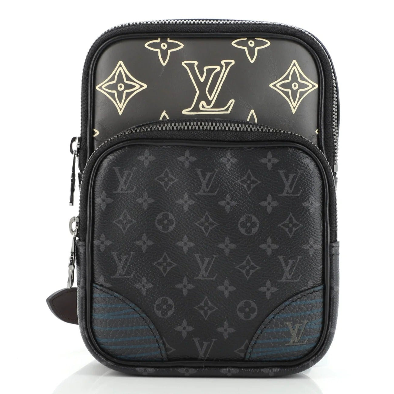 Louis Vuitton Monogram Eclipse Amazone Sling Shoulder Bag - Black