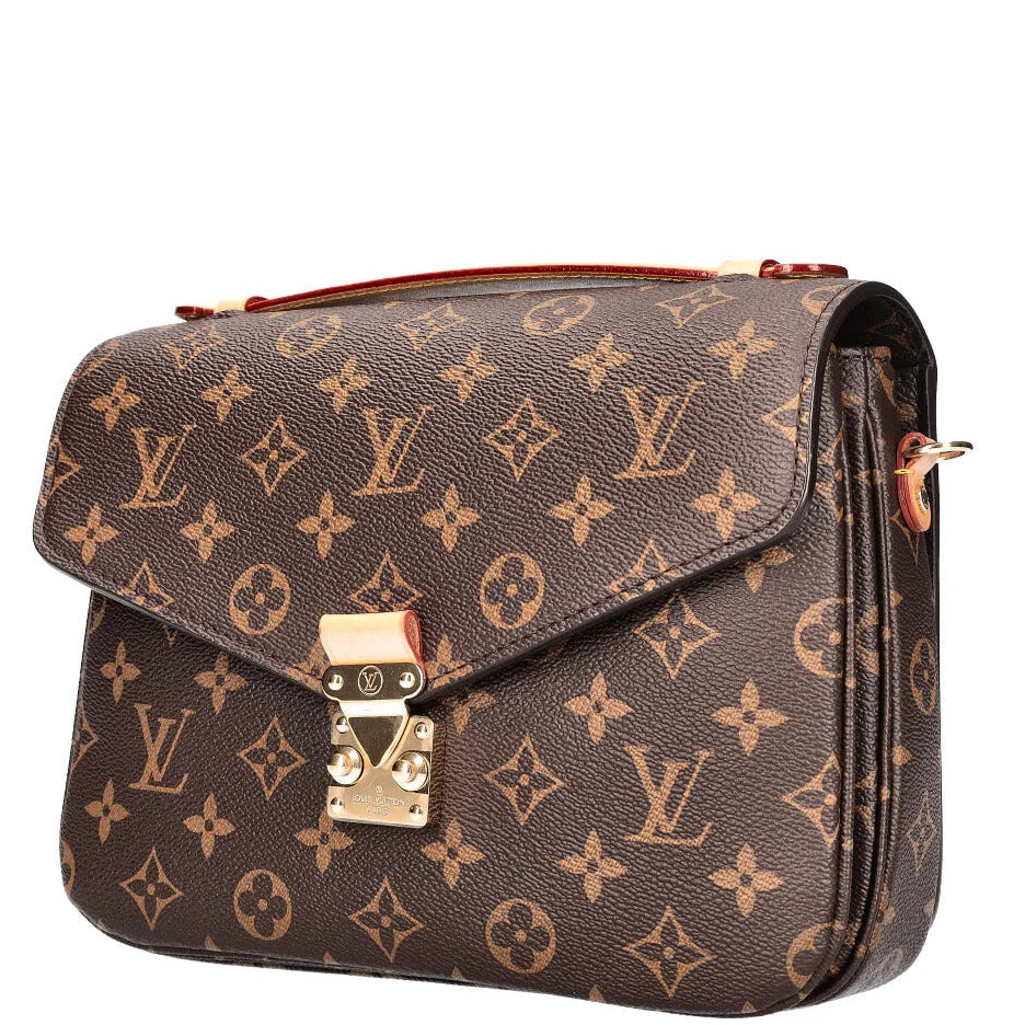Louis Vuitton Monogram Canvas Pochette Metis Tote Bag – Brown