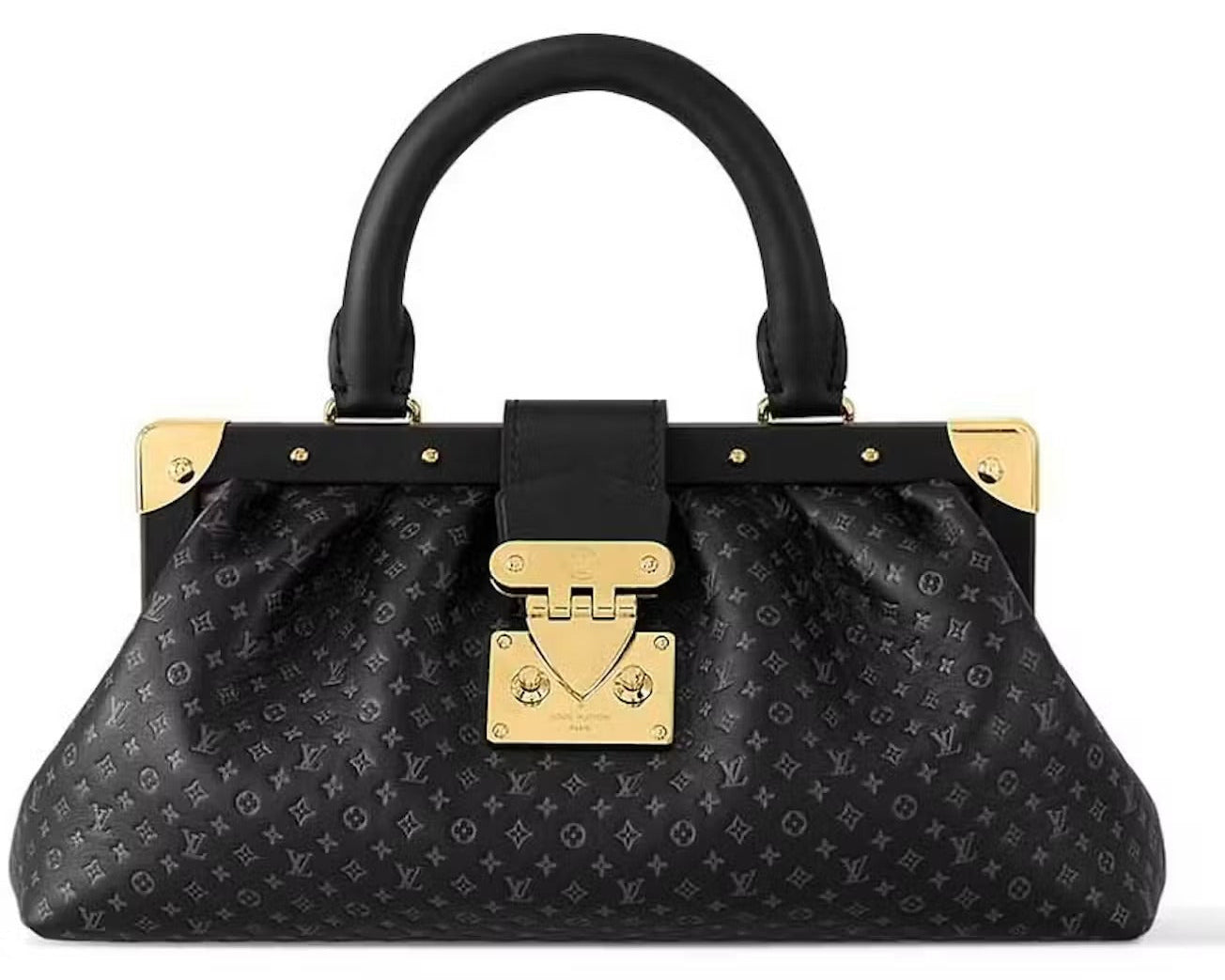 Louis Vuitton Calfskin Monogram Clutch Bag – Black