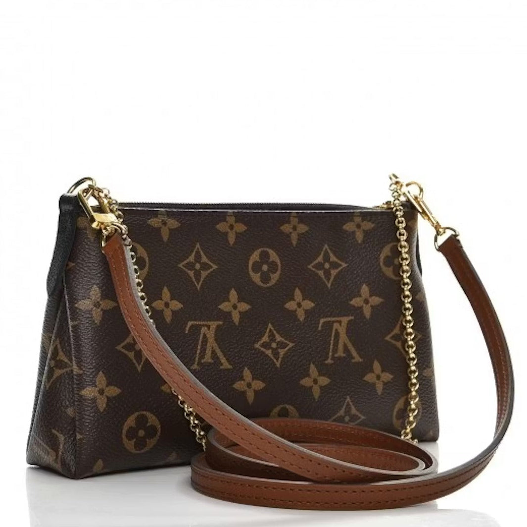 Louis Vuitton Monogram Pallas Chain Shoulder Bag – Brown