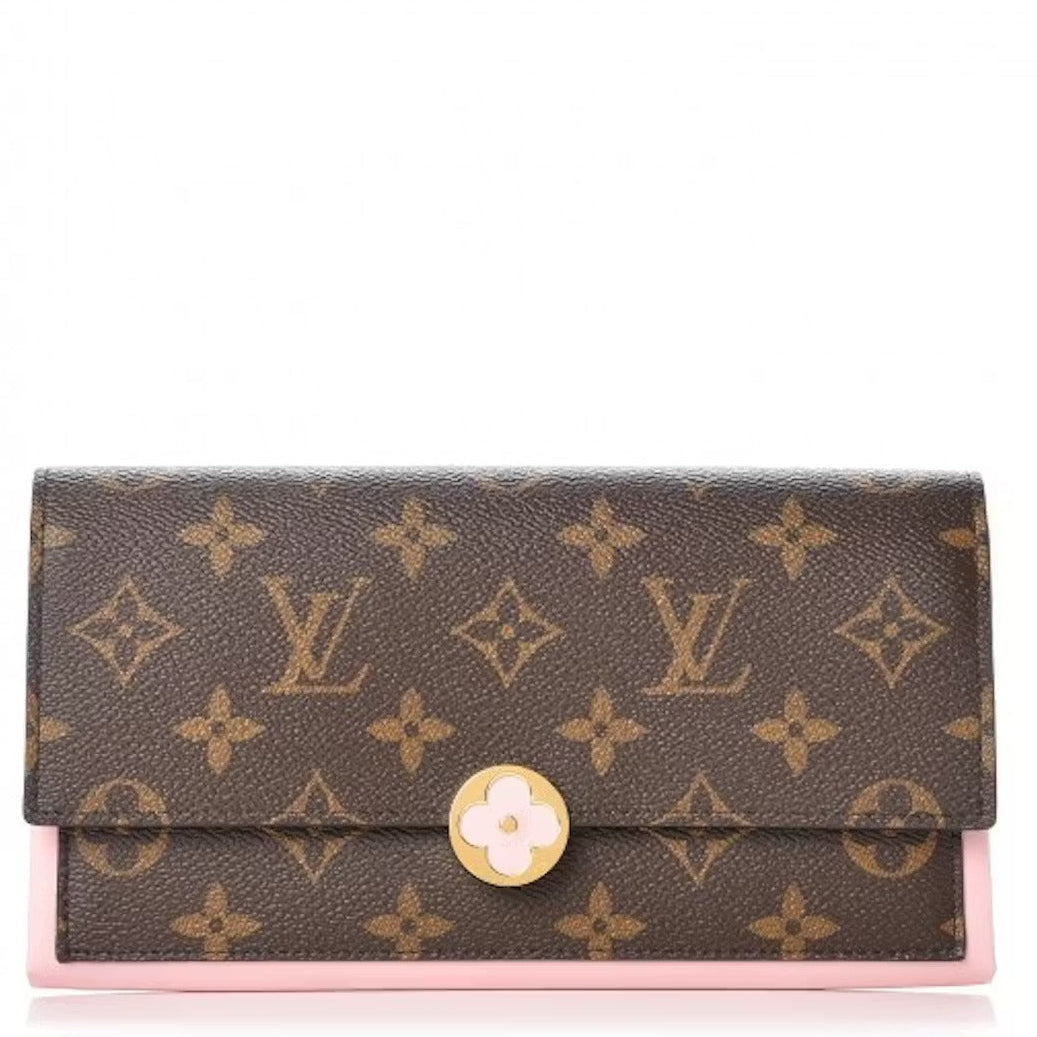 Louis Vuitton Monogram Canvas Flore Wallet - Rose Ballerine