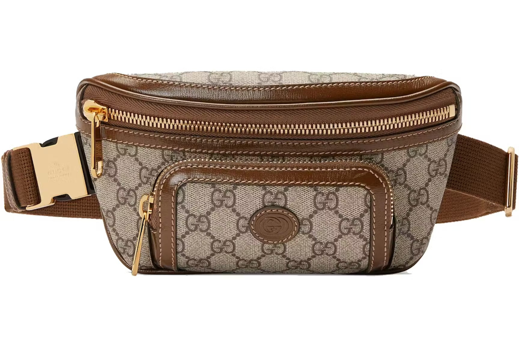 Gucci Interlocking GG Supreme Canvas Belt Bag – Beige & Brown