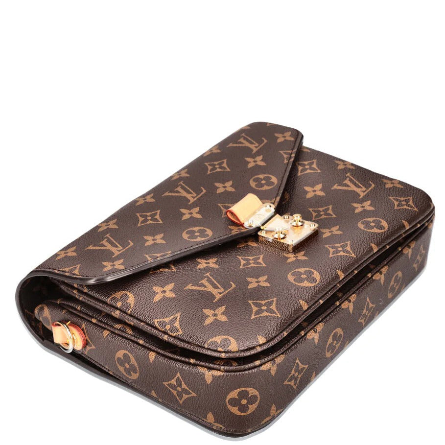 Louis Vuitton Monogram Canvas Pochette Metis Tote Bag – Brown