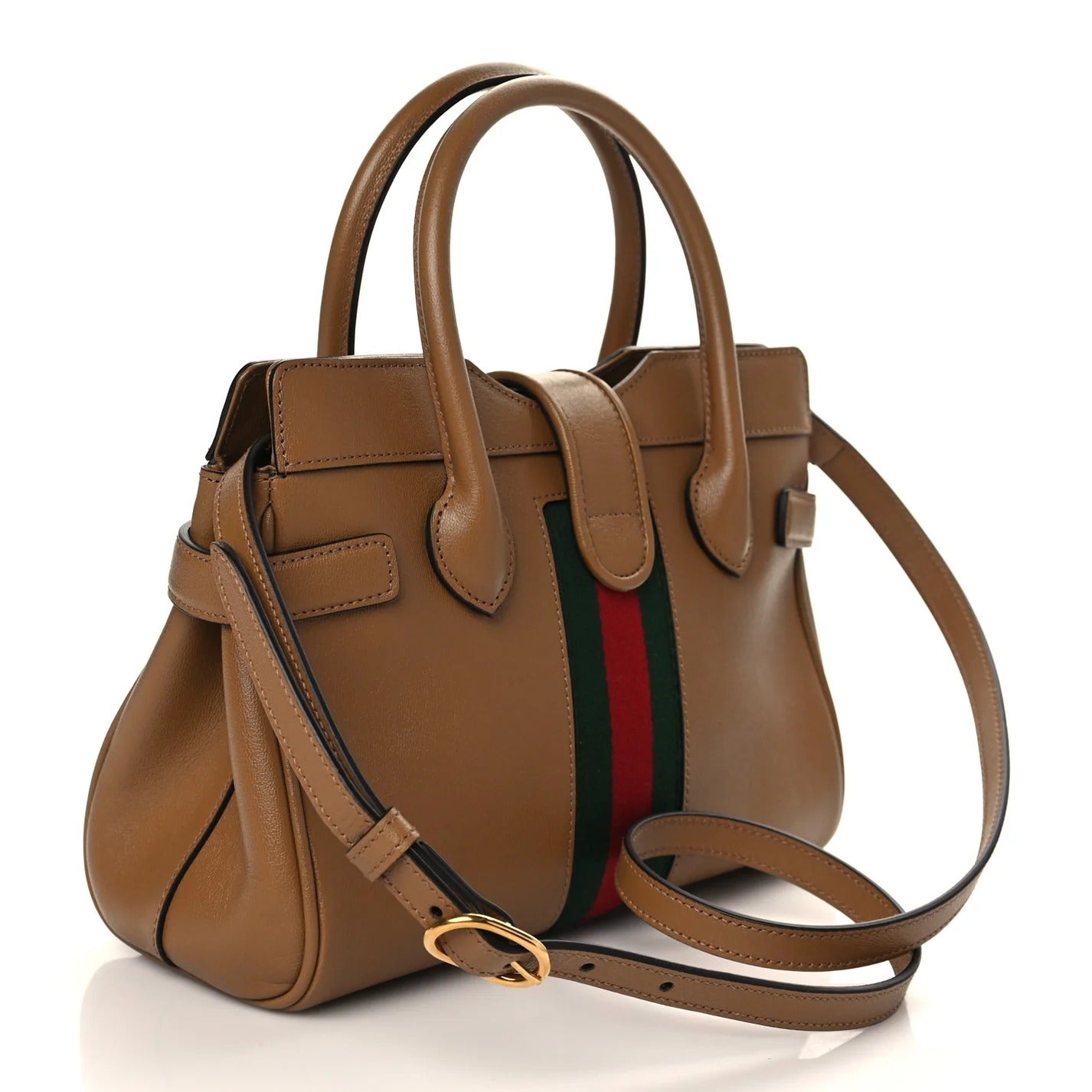 Gucci Small Dahlia Top Handle Bag – Tan Calfskin