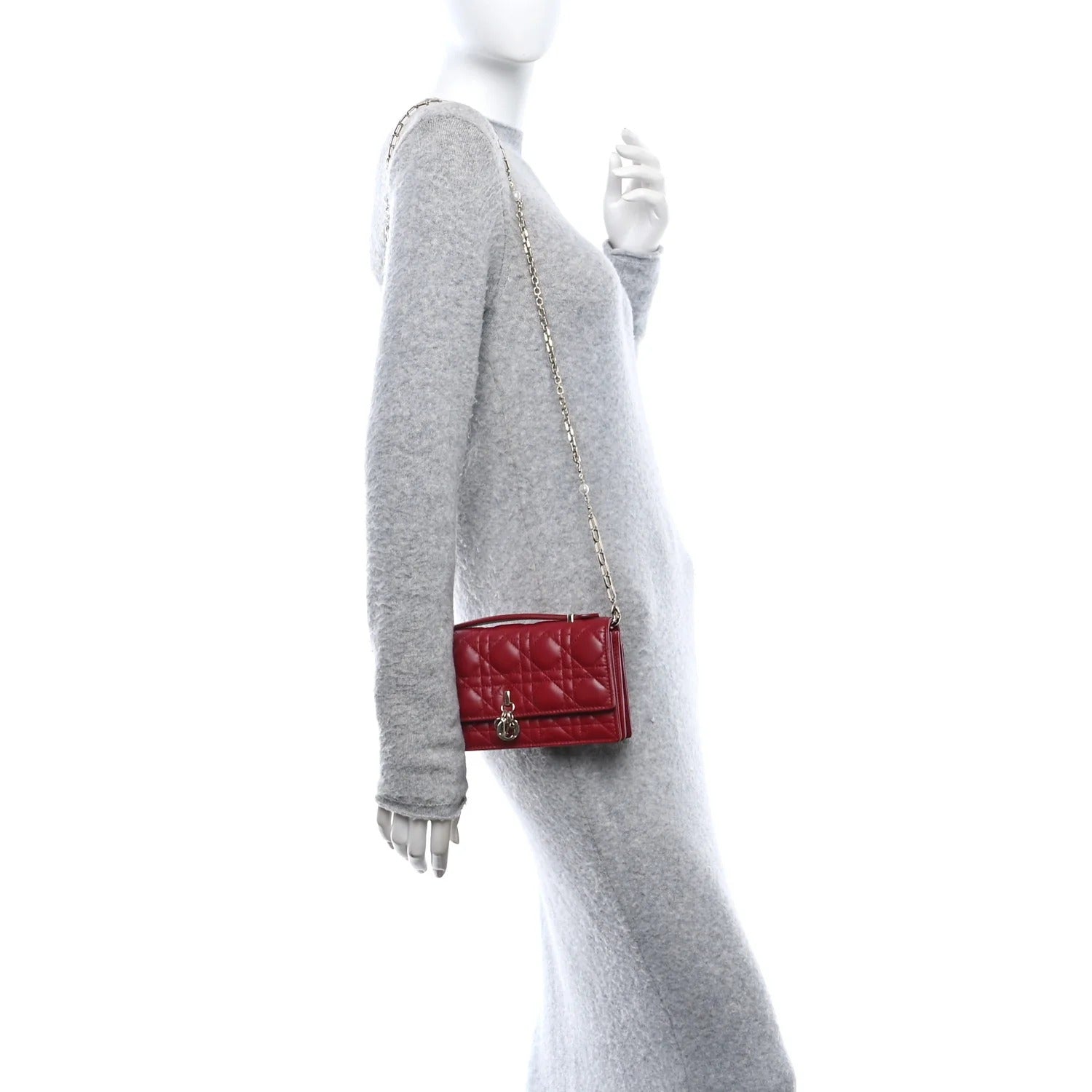 Dior My Dior Mini Cannage Lambskin Bag – Cherry Red