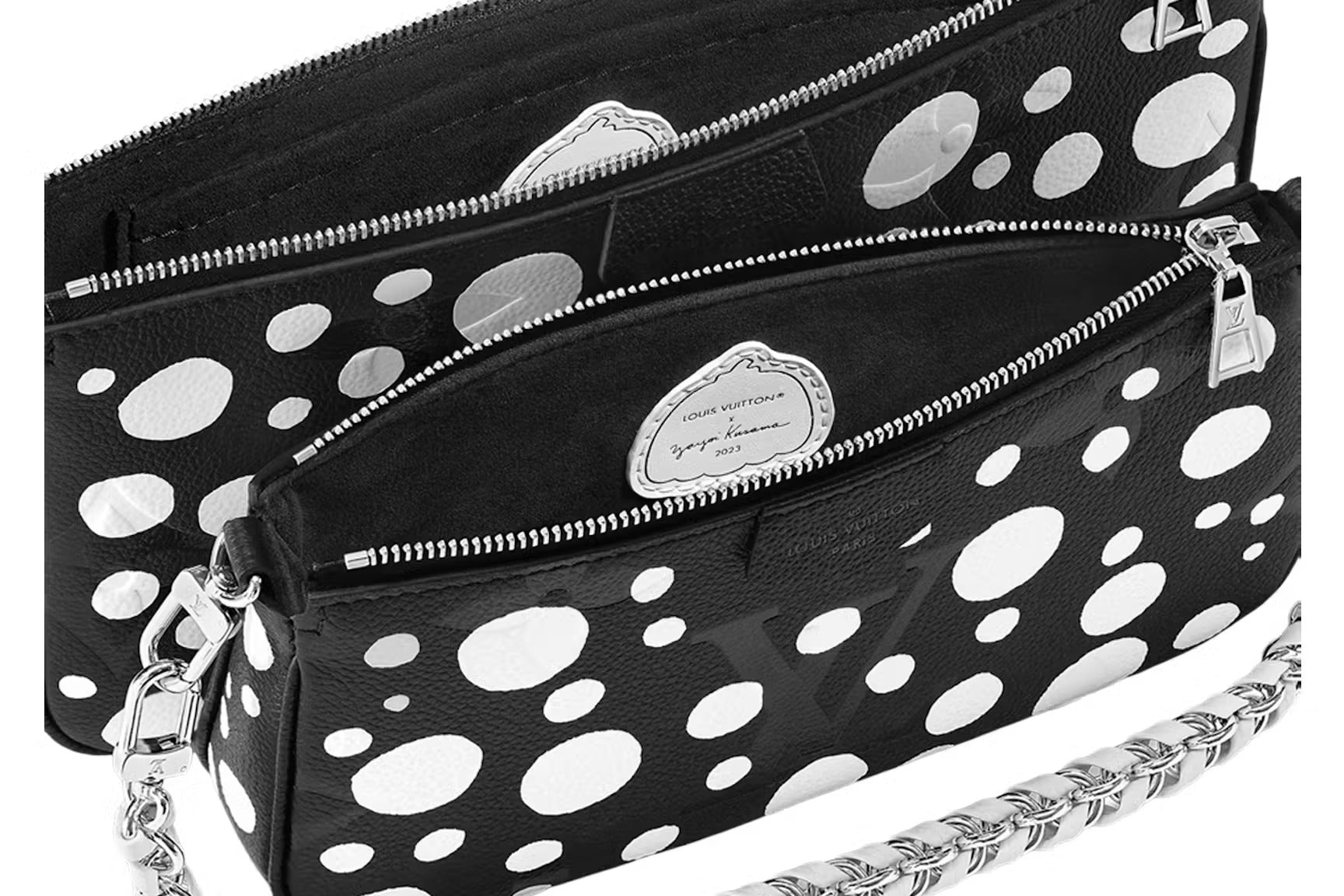 Louis Vuitton x Yayoi Kusama Multi Pochette Accessoires Shoulder Bag - Black White