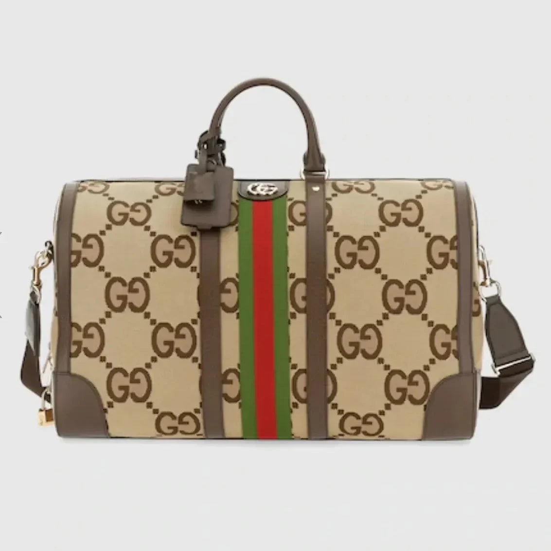 Gucci Jumbo GG Canvas Duffle Bag – Brown