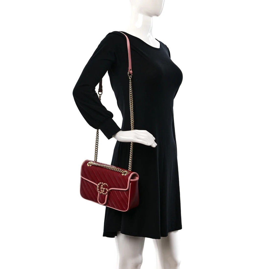 Gucci GG Marmont Medium Shoulder Bag – Red