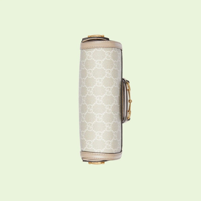 Gucci Horsebit 1955 Mini GG Crossbody Shoulder Bag – Beige