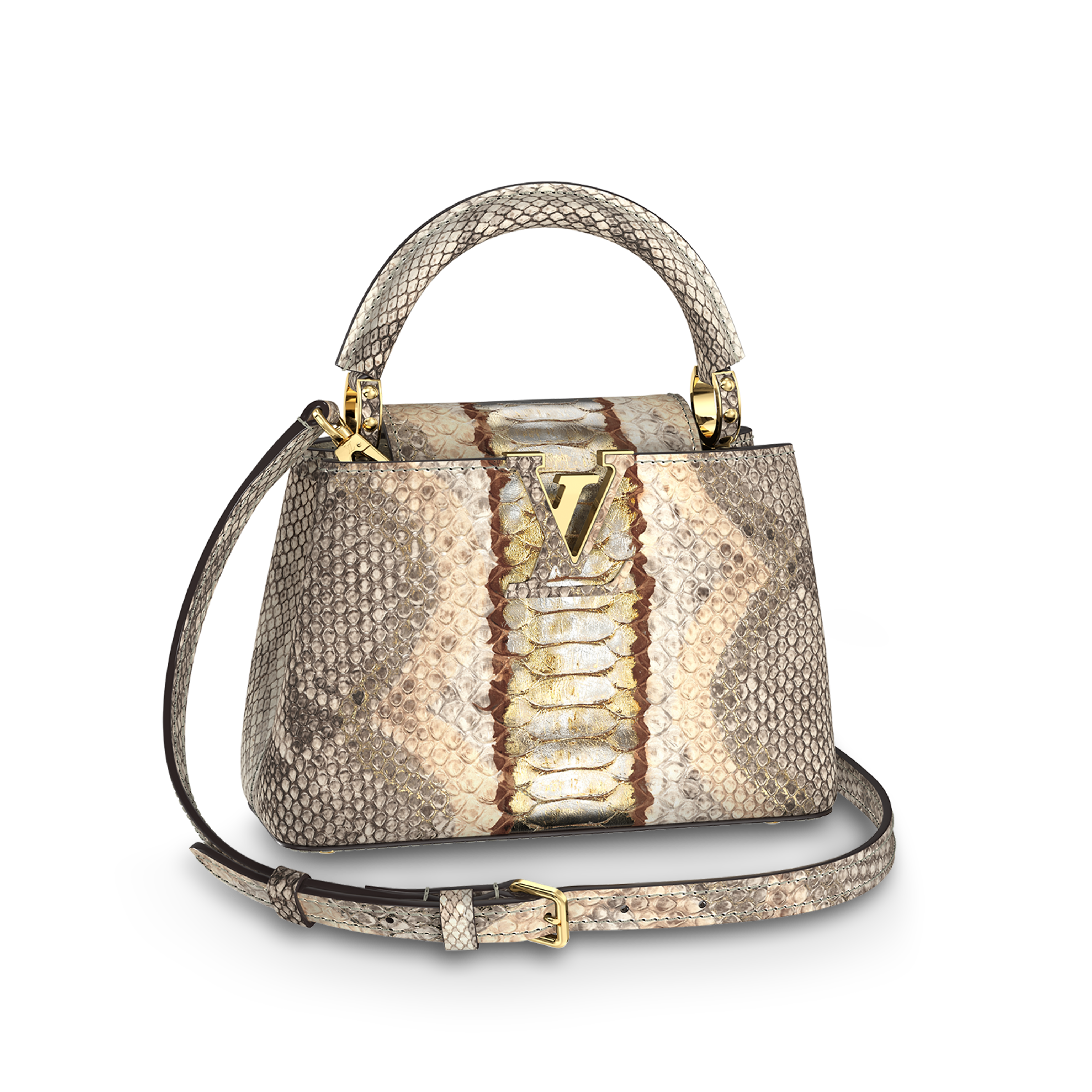 Louis Vuitton Capucines Mini Bag – Gold Silver