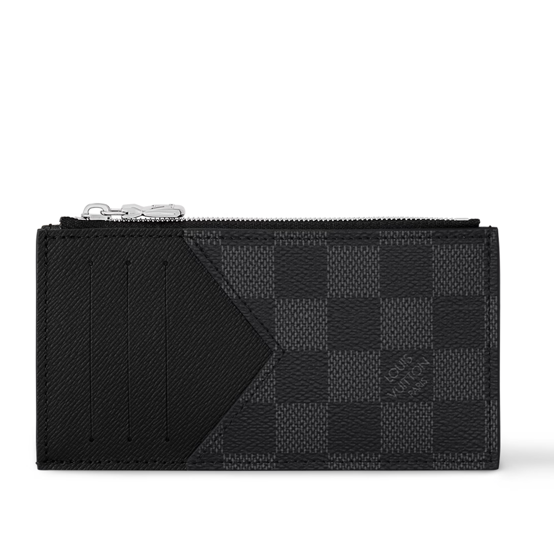Louis Vuitton Damier Graphite Canvas Coin Card Holder - Black