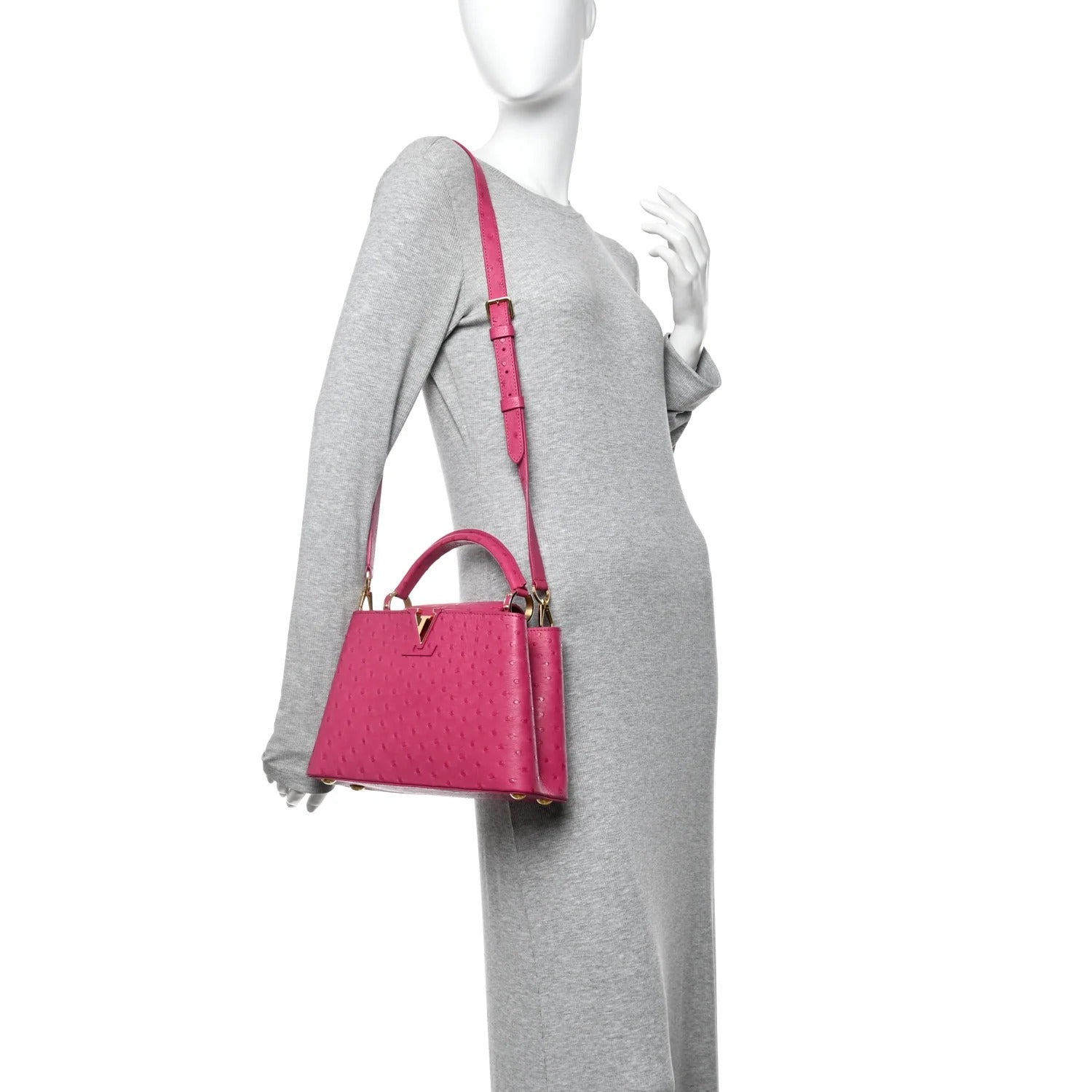 Louis Vuitton Ostrich Capucines BB – Fuchsia