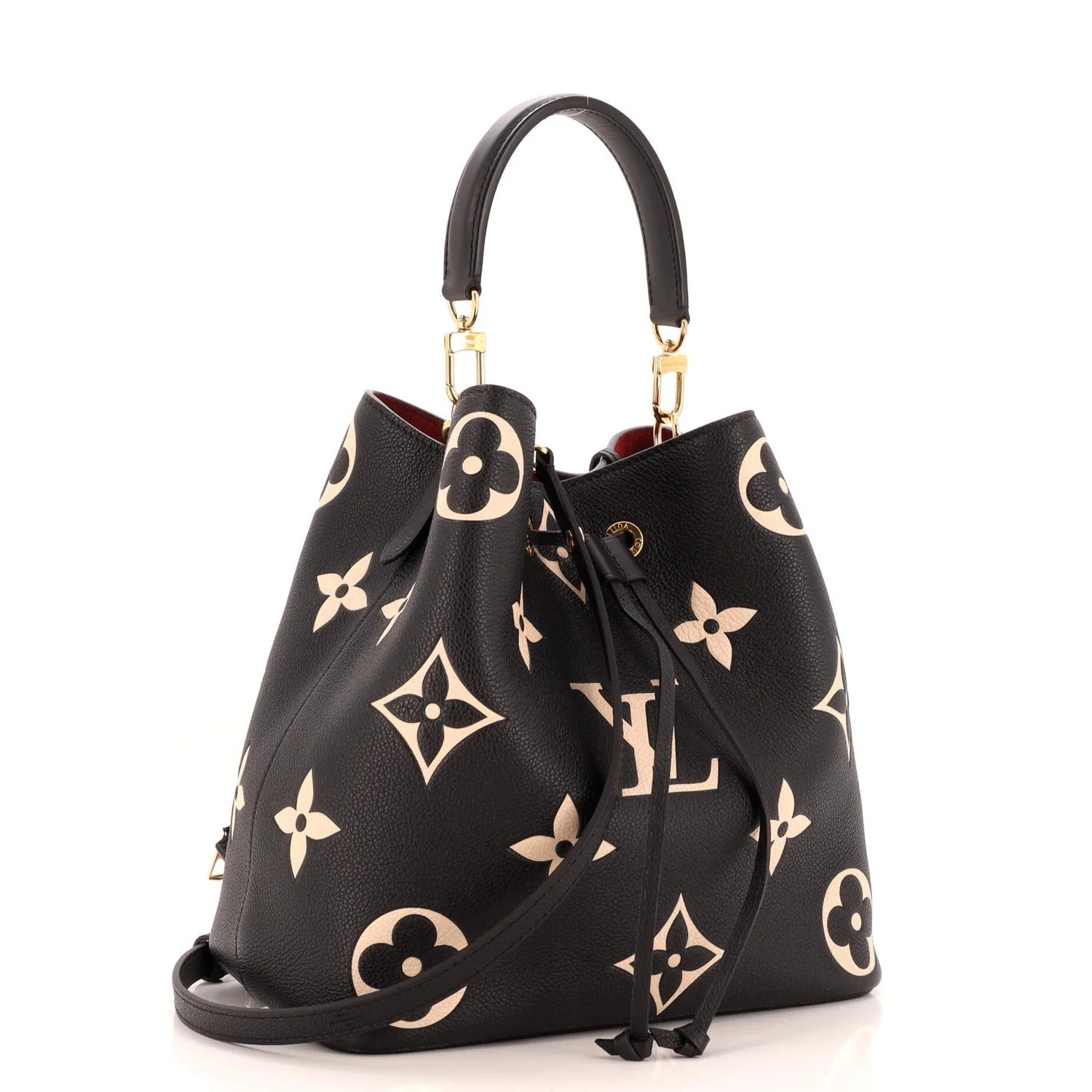 Louis Vuitton Monogram Empreinte Giant Néonoé MM Bucket Bag - Black