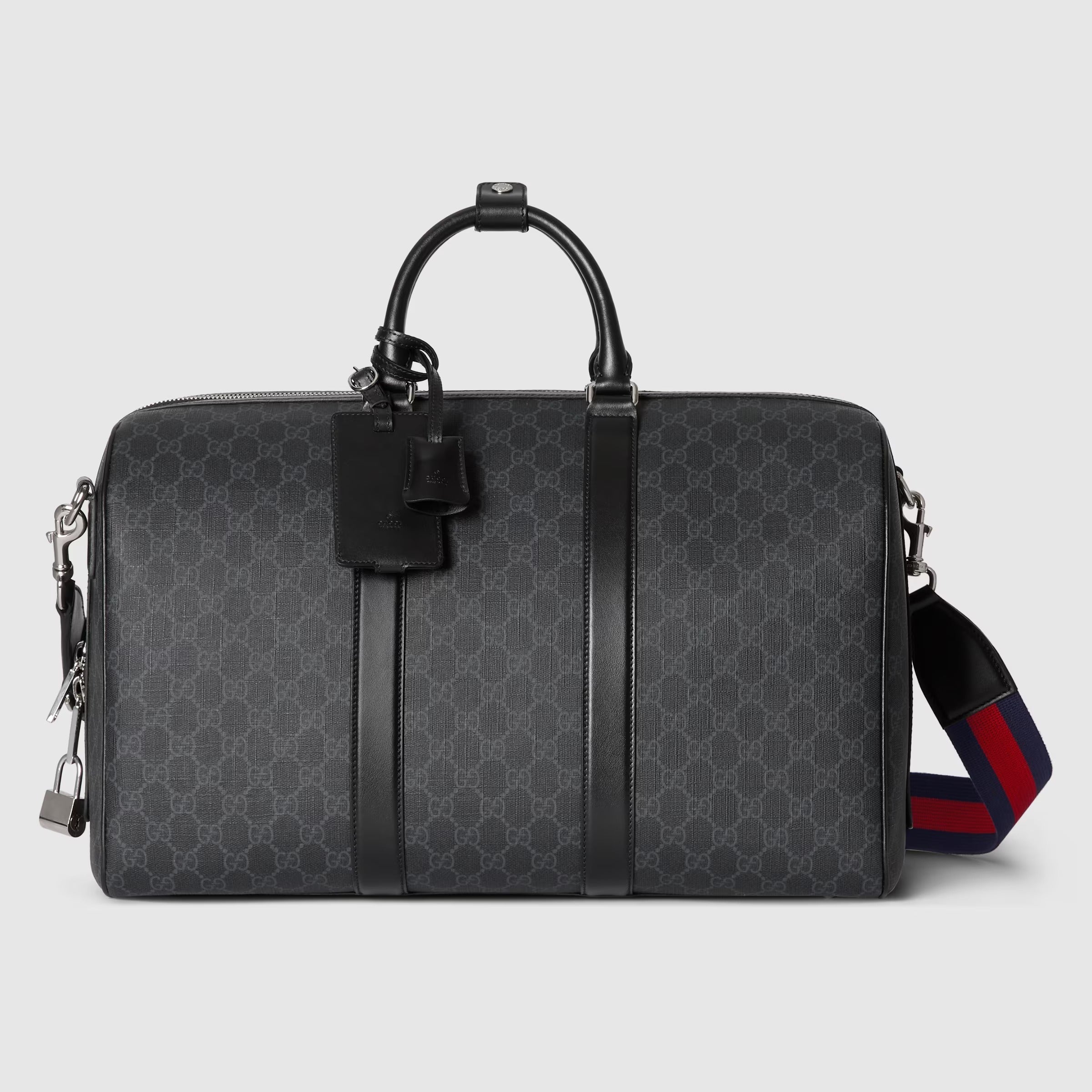 Gucci GG Canvas Medium Holdall Duffle Bag – Black