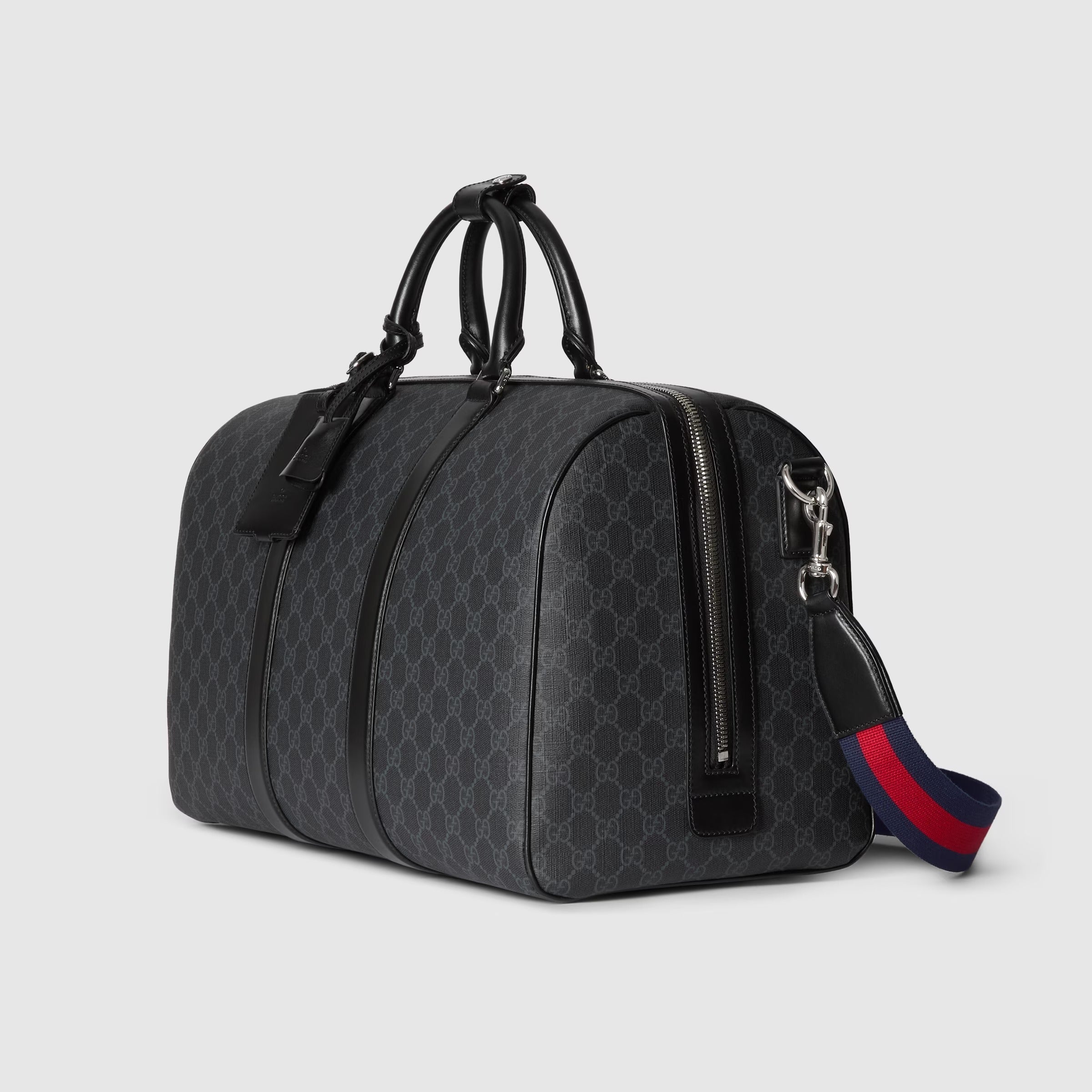 Gucci GG Canvas Medium Holdall Duffle Bag – Black