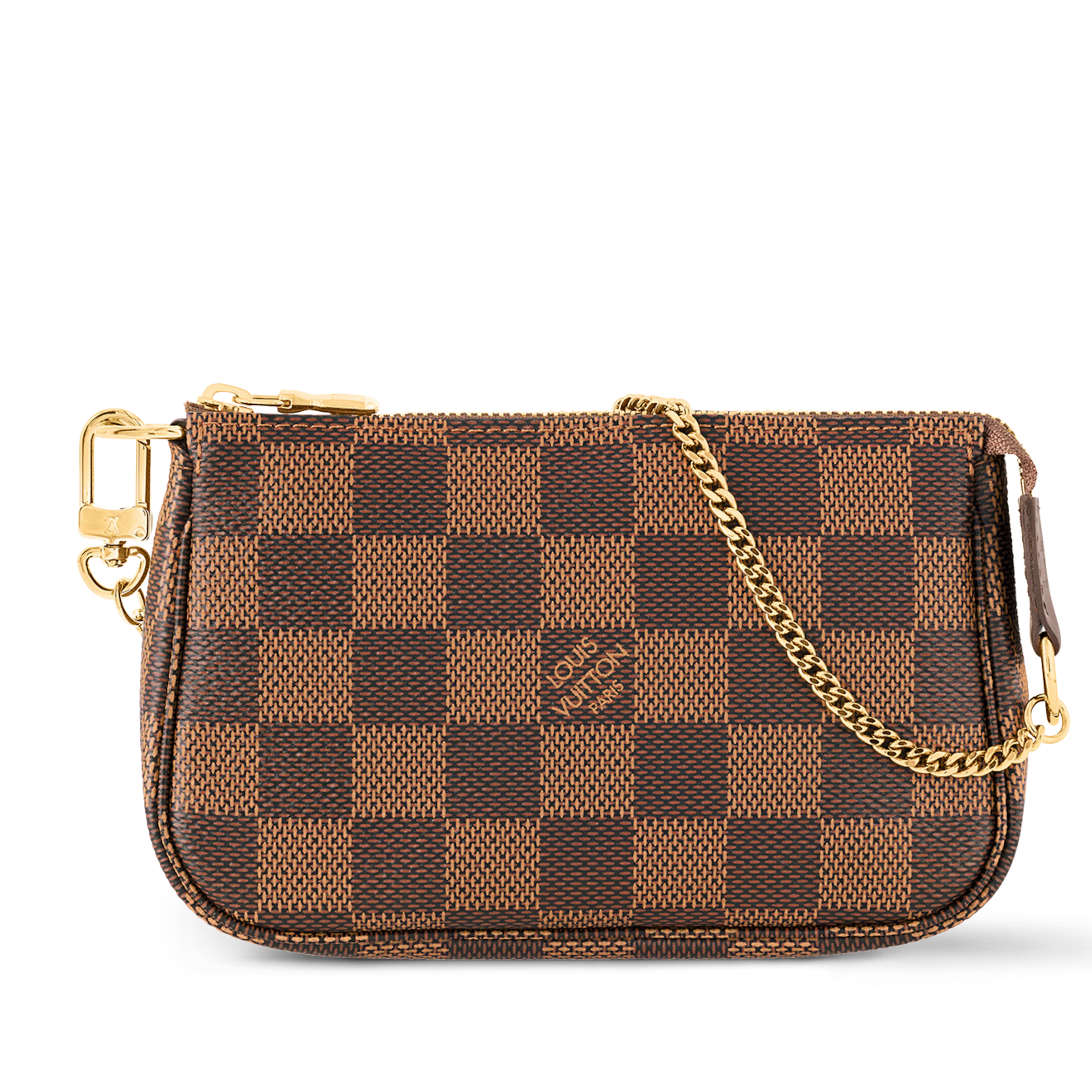 Louis Vuitton Damier Ebene Canvas Mini Pochette Accessories Shoulder Bag – Brown