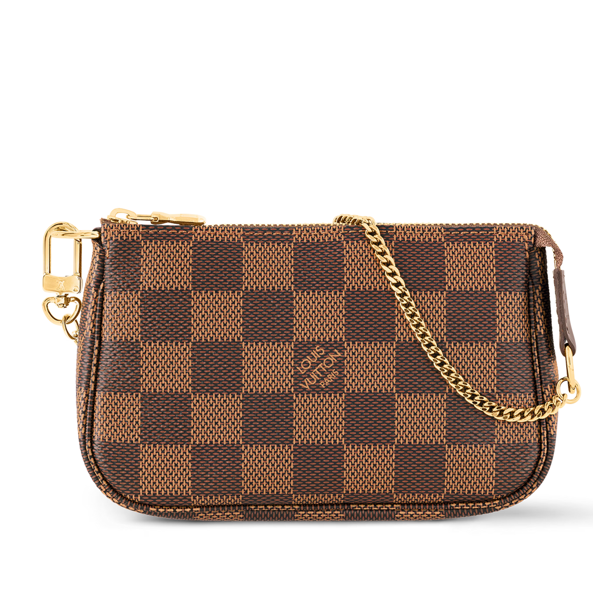 Louis Vuitton Damier Ebene Canvas Mini Pochette Accessories Shoulder Bag – Brown