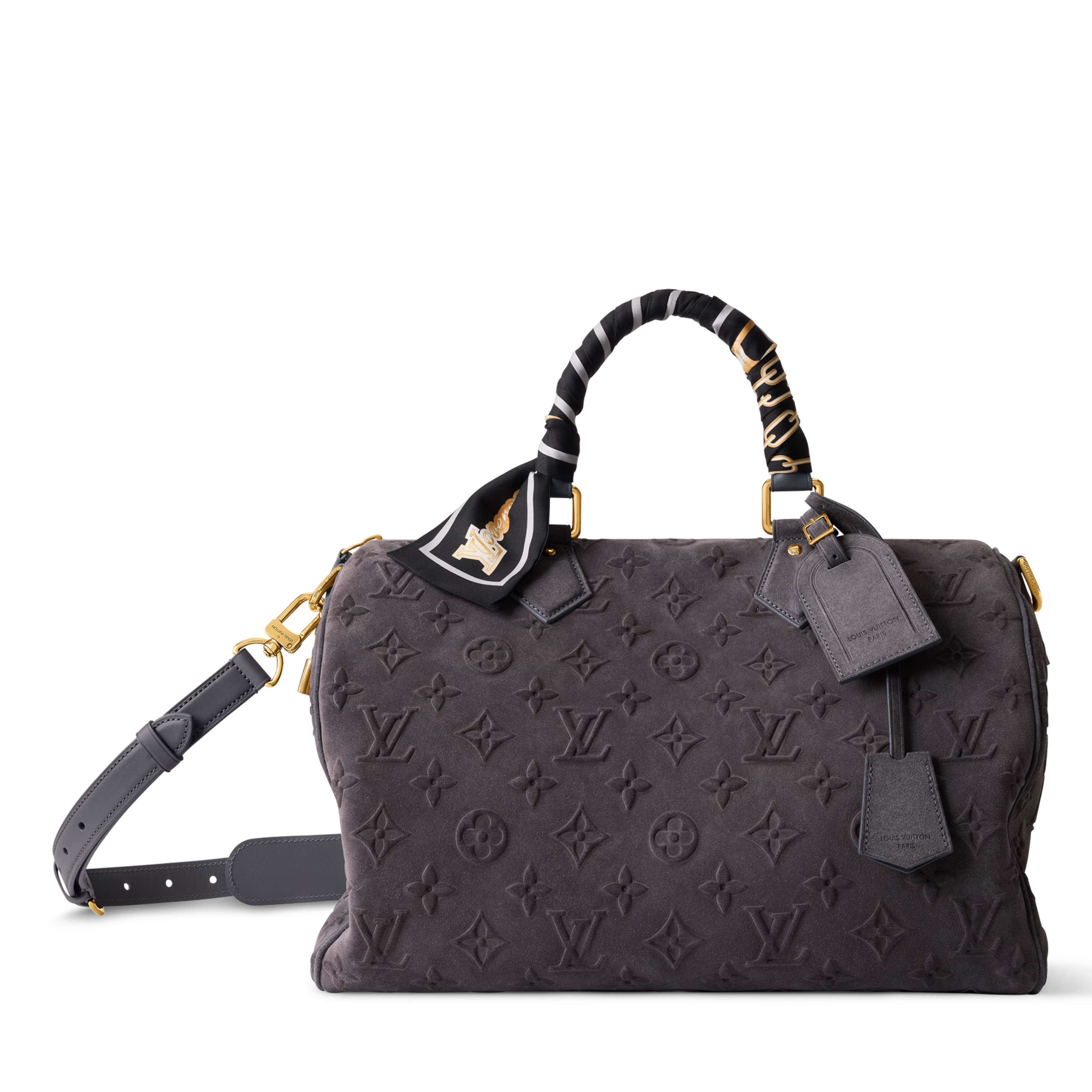 Louis Vuitton Autres Cuirs Monogram Speedy P9 Bandoulière 40 Duffle Bag – Gray