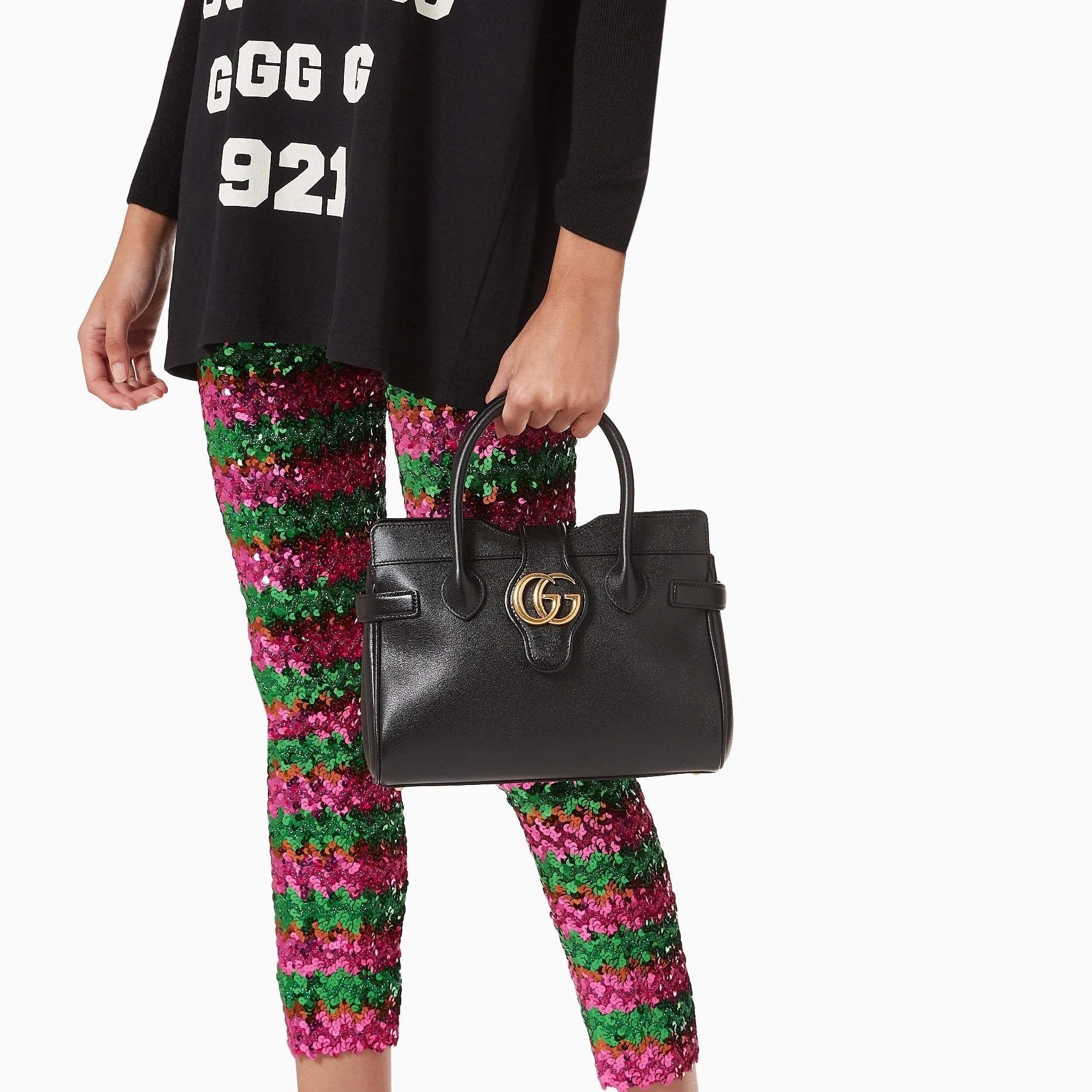 Gucci Small Dahlia Top Handle Bag – Black