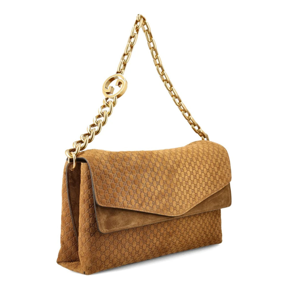 Gucci Large GG Chain Shoulder Bag – Brown