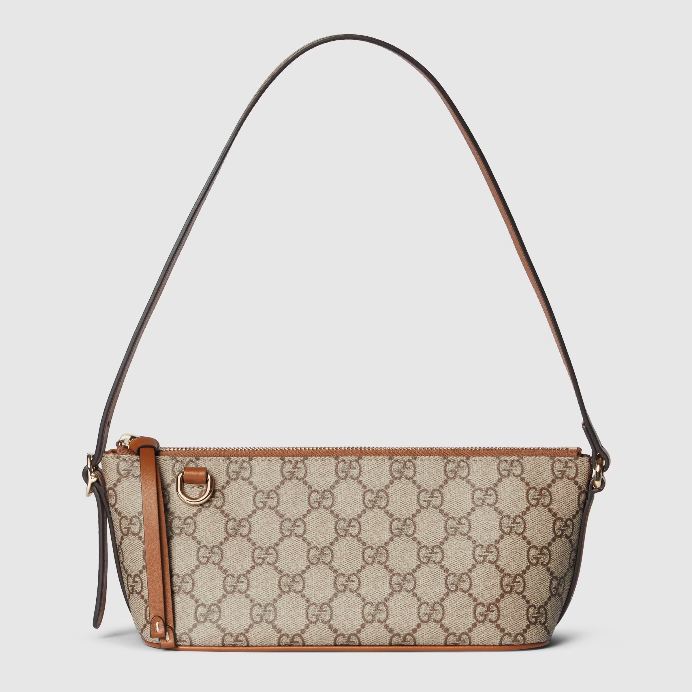Gucci GG Emblem Small Shoulder Bag – Beige