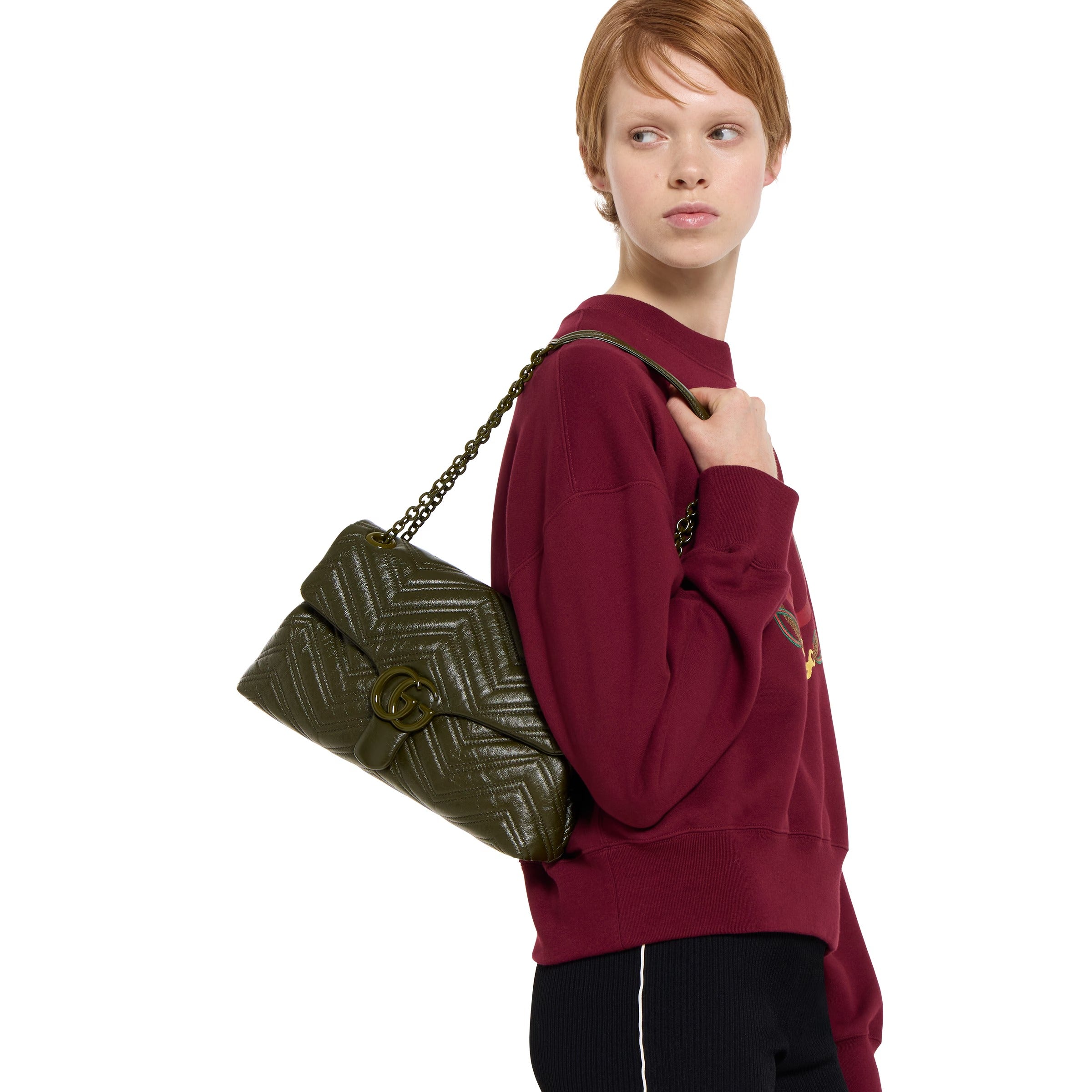 Gucci GG Marmont Medium Shoulder Bag – Dark Ochre