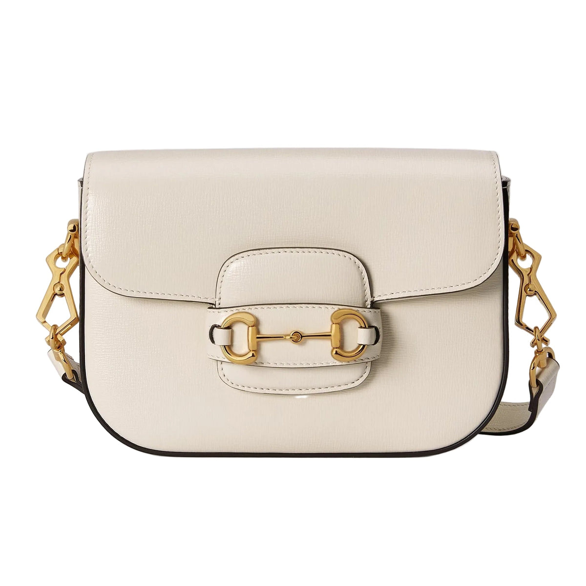 Gucci Horsebit 1955 Small Leather Shoulder Bag – White