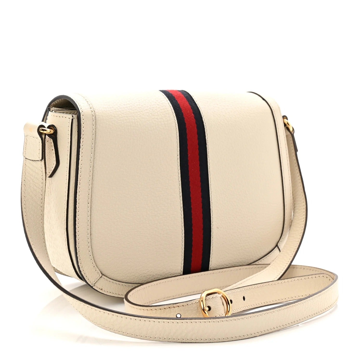 Gucci Textured Calfskin Small Ophidia Flap Bag – Mystic White