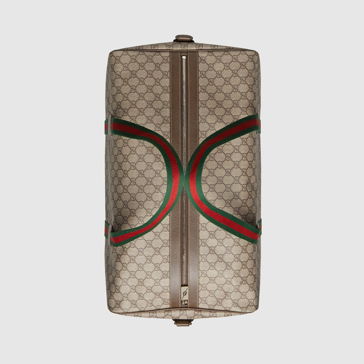 Gucci GG Supreme Canvas Large Duffle Bag with Web - Beige