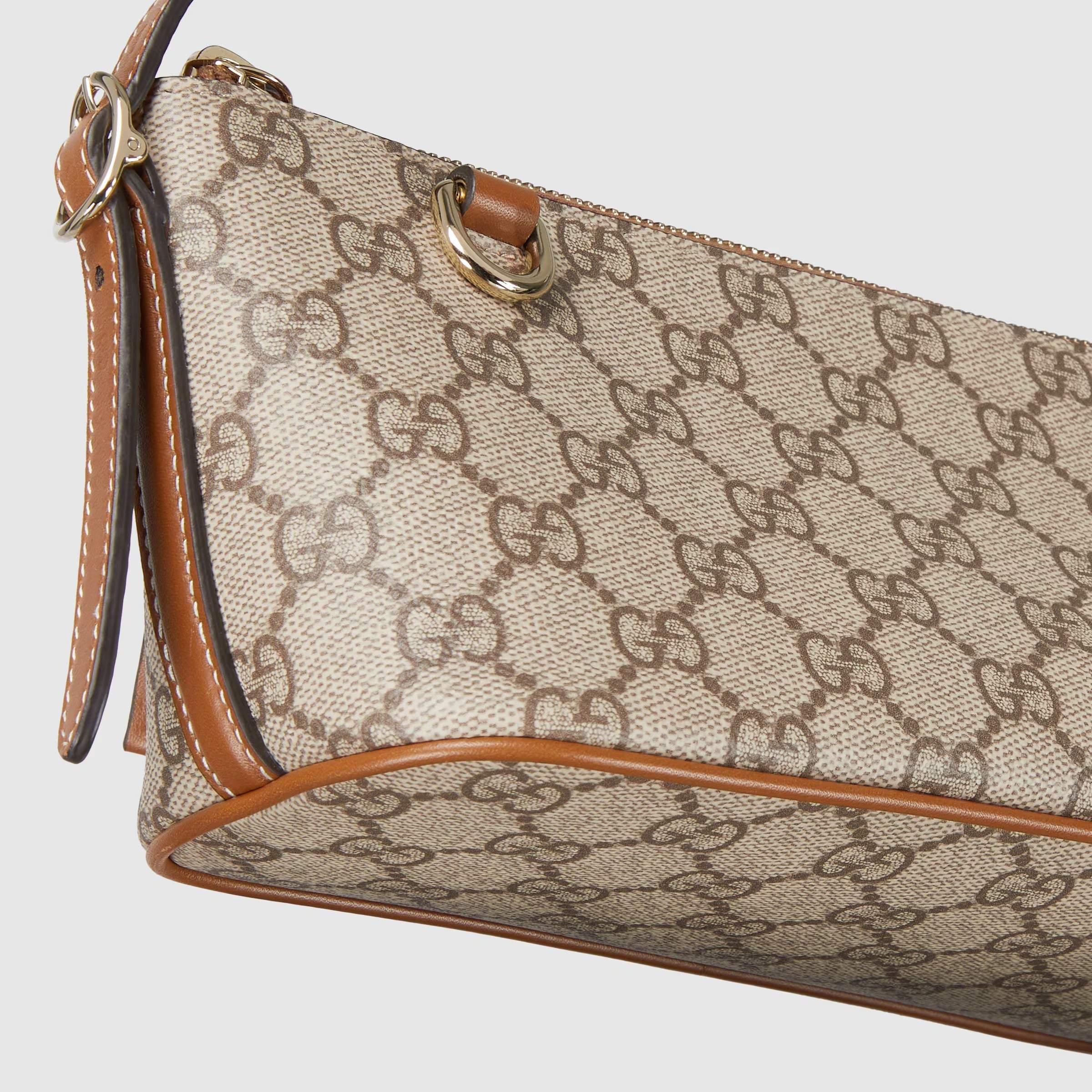 Gucci GG Emblem Small Shoulder Bag – Beige