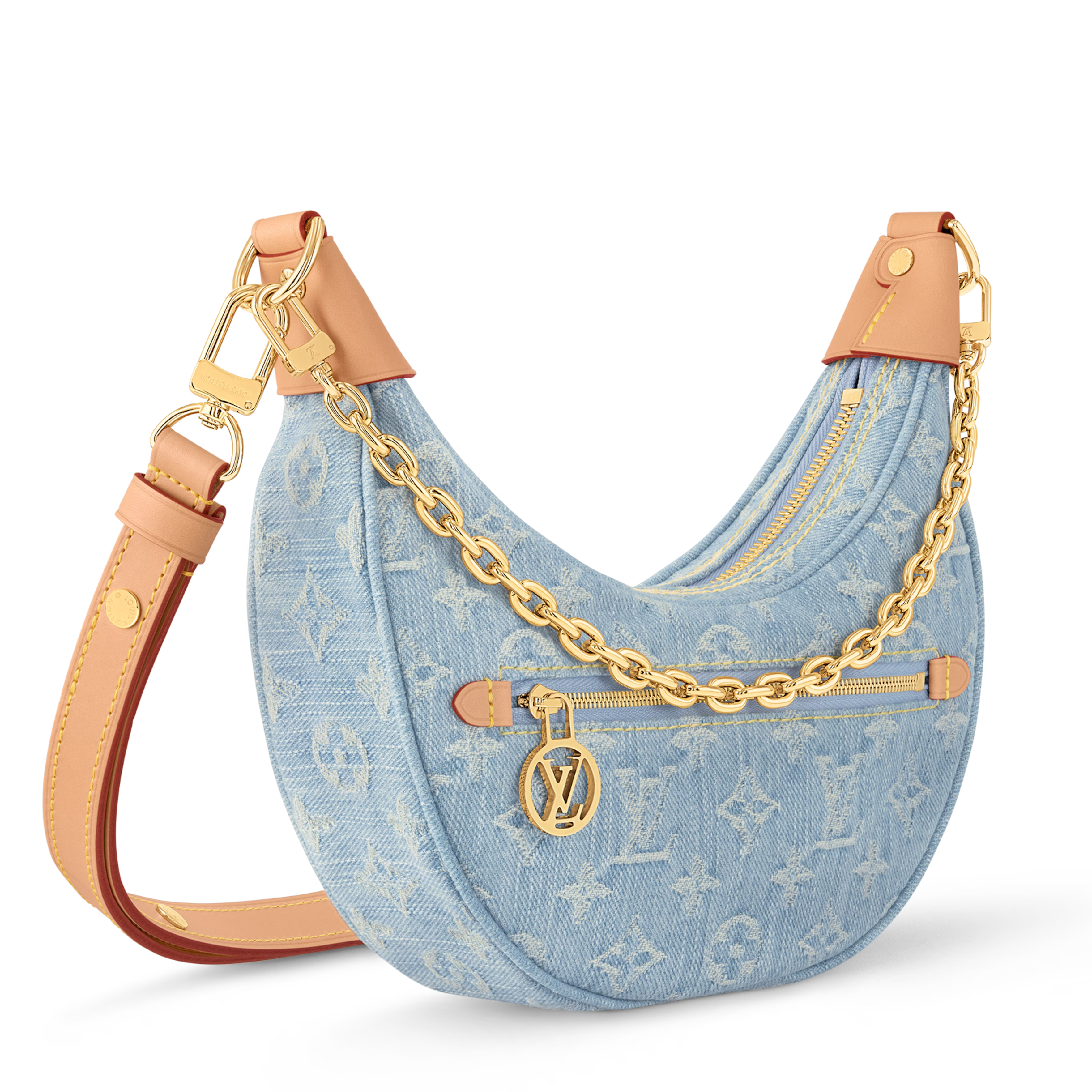 Louis Vuitton LV By The Pool Loop Monogram Denim Shoulder Bag – Sky Blue