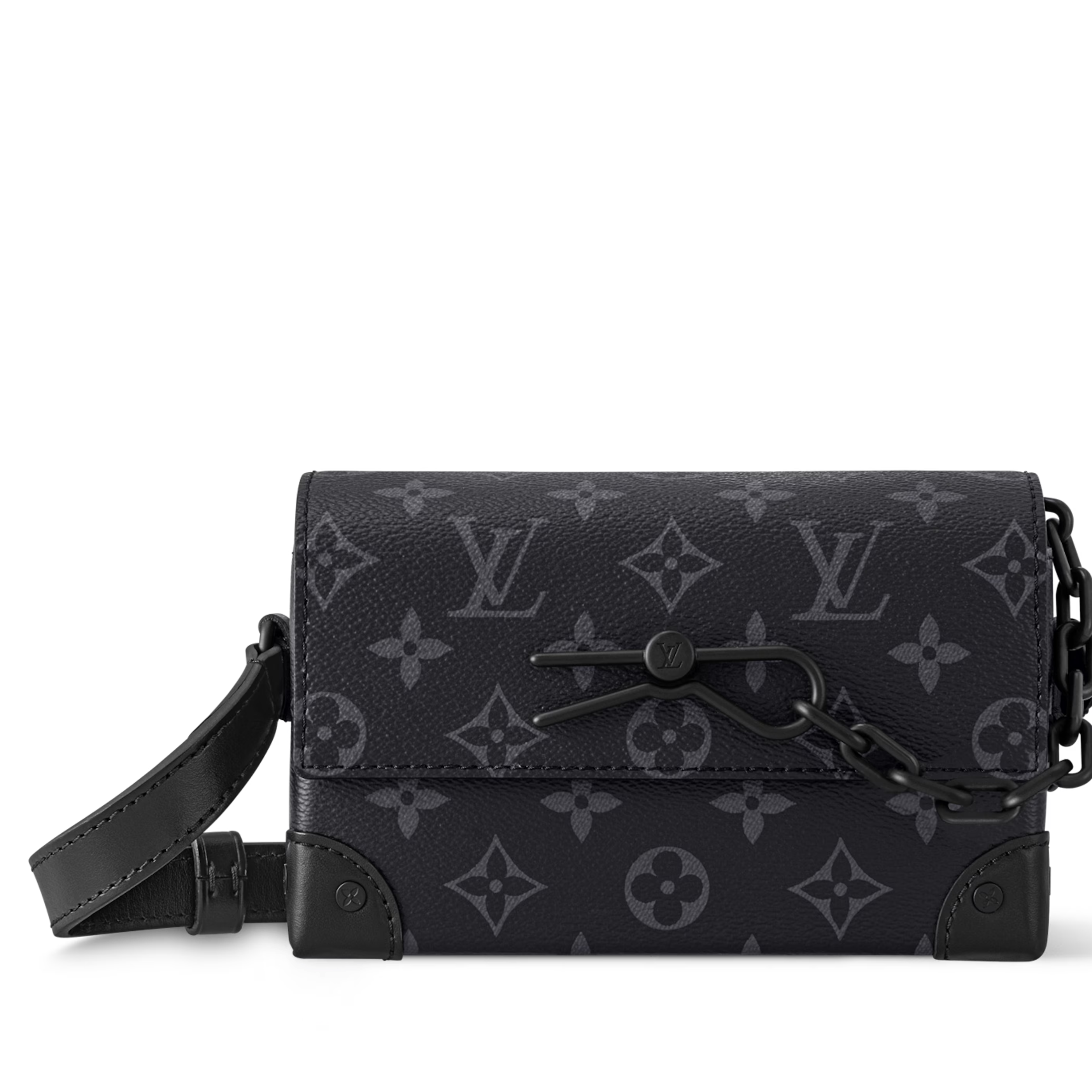 Louis Vuitton Monogram Eclipse Steamer Wearable Wallet – Black