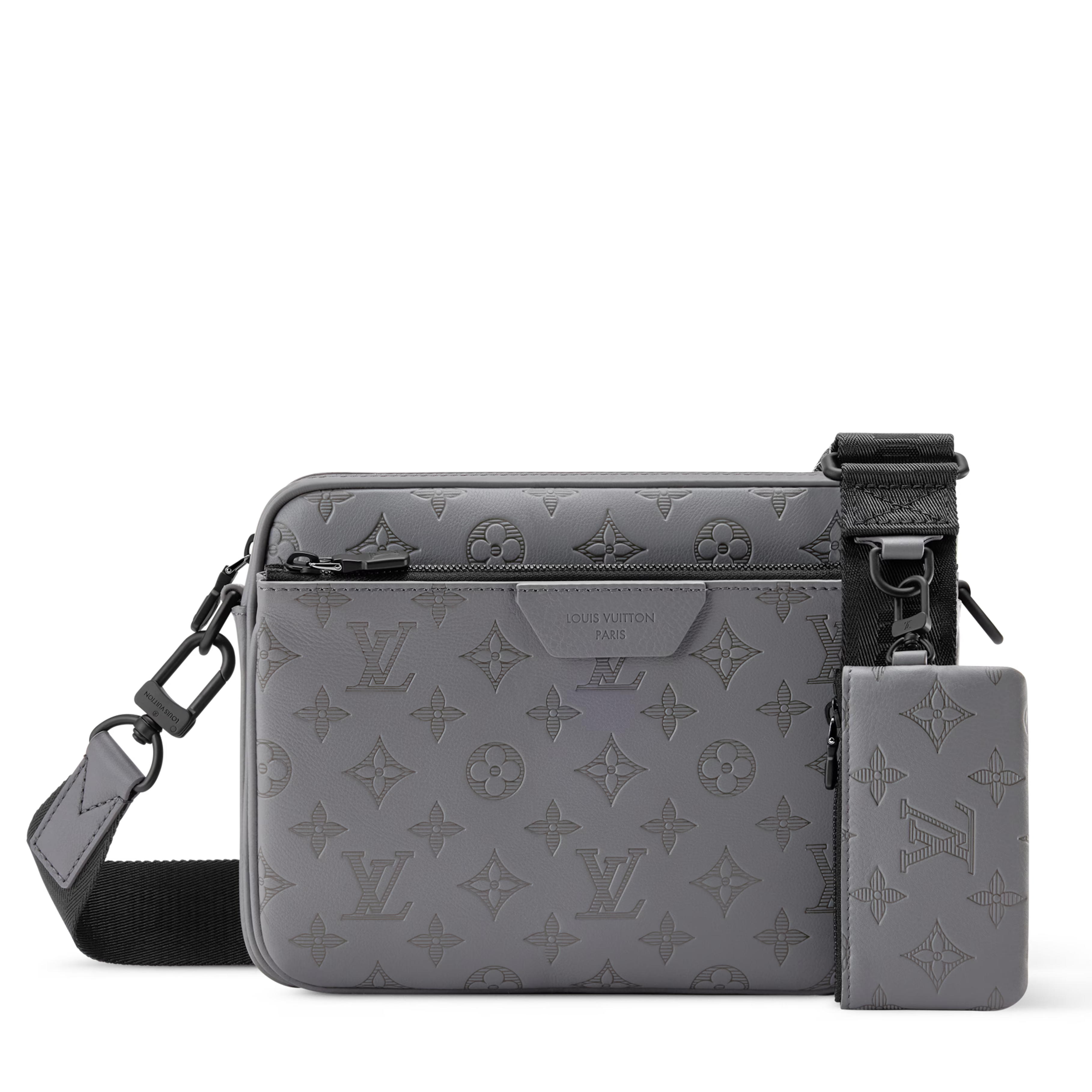 Louis Vuitton Monogram Shadow Trio Messenger Bag – Anthracite Gray