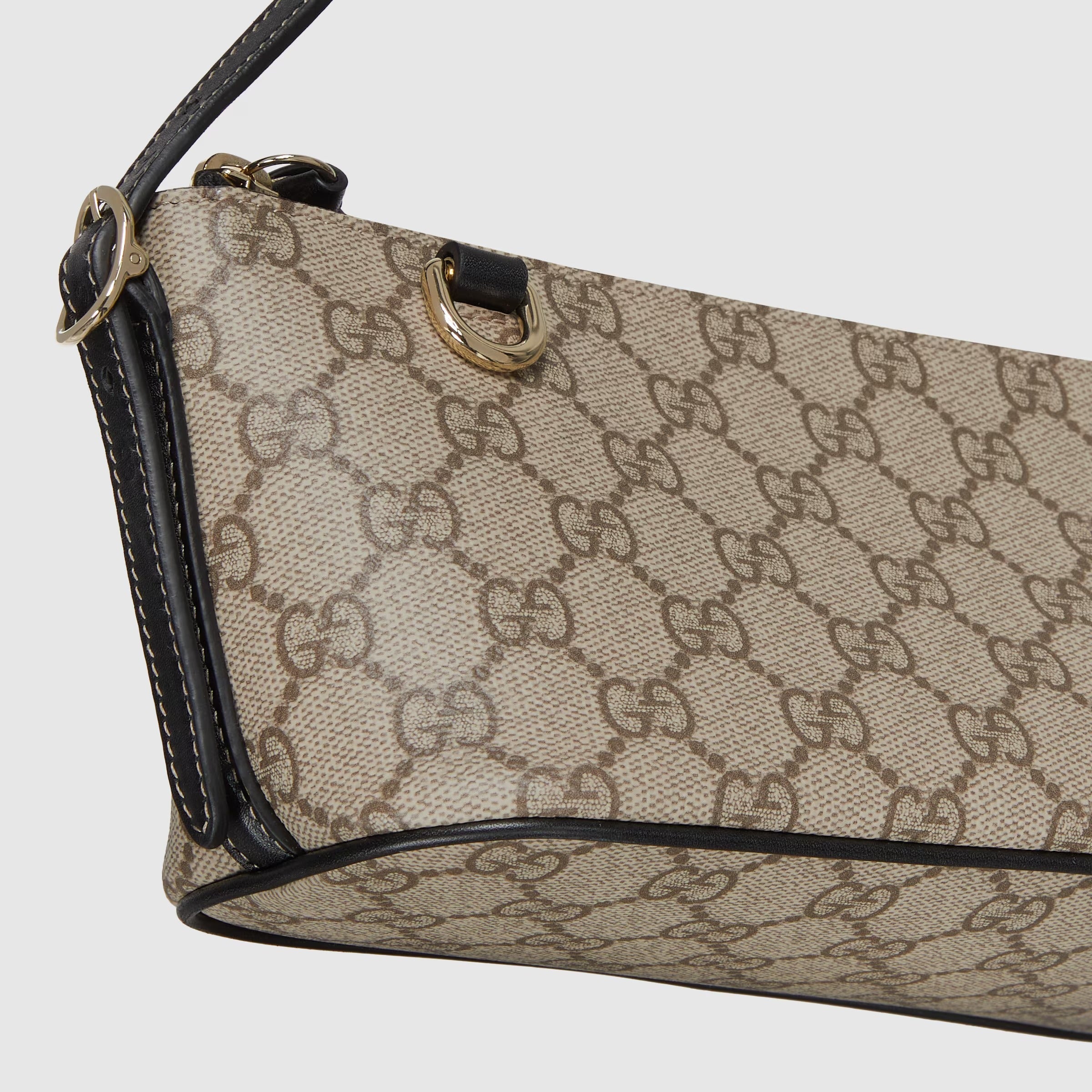 Gucci GG Monogram Small Shoulder Bag – Beige & Black