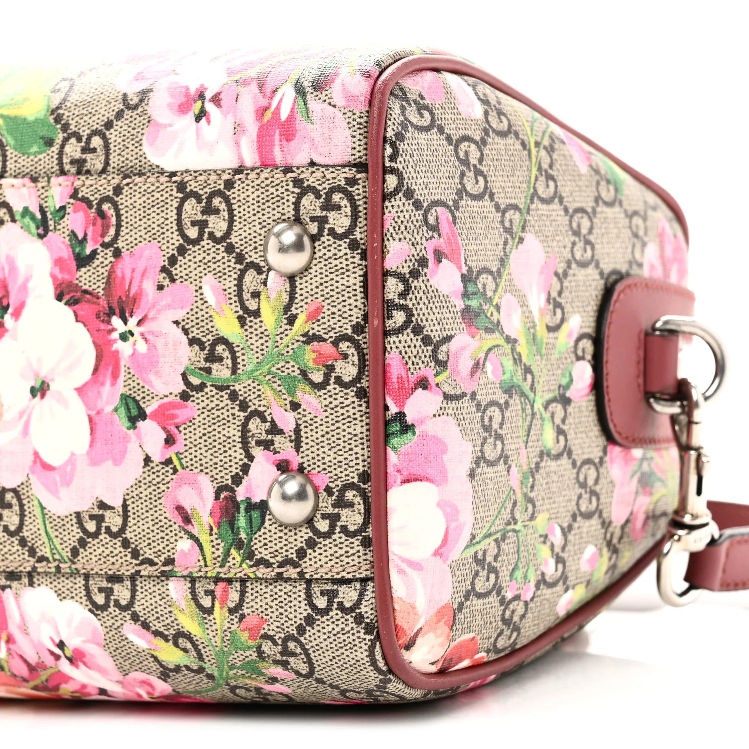 Gucci GG Supreme Blooms Top Handle Boston Bag – Brown
