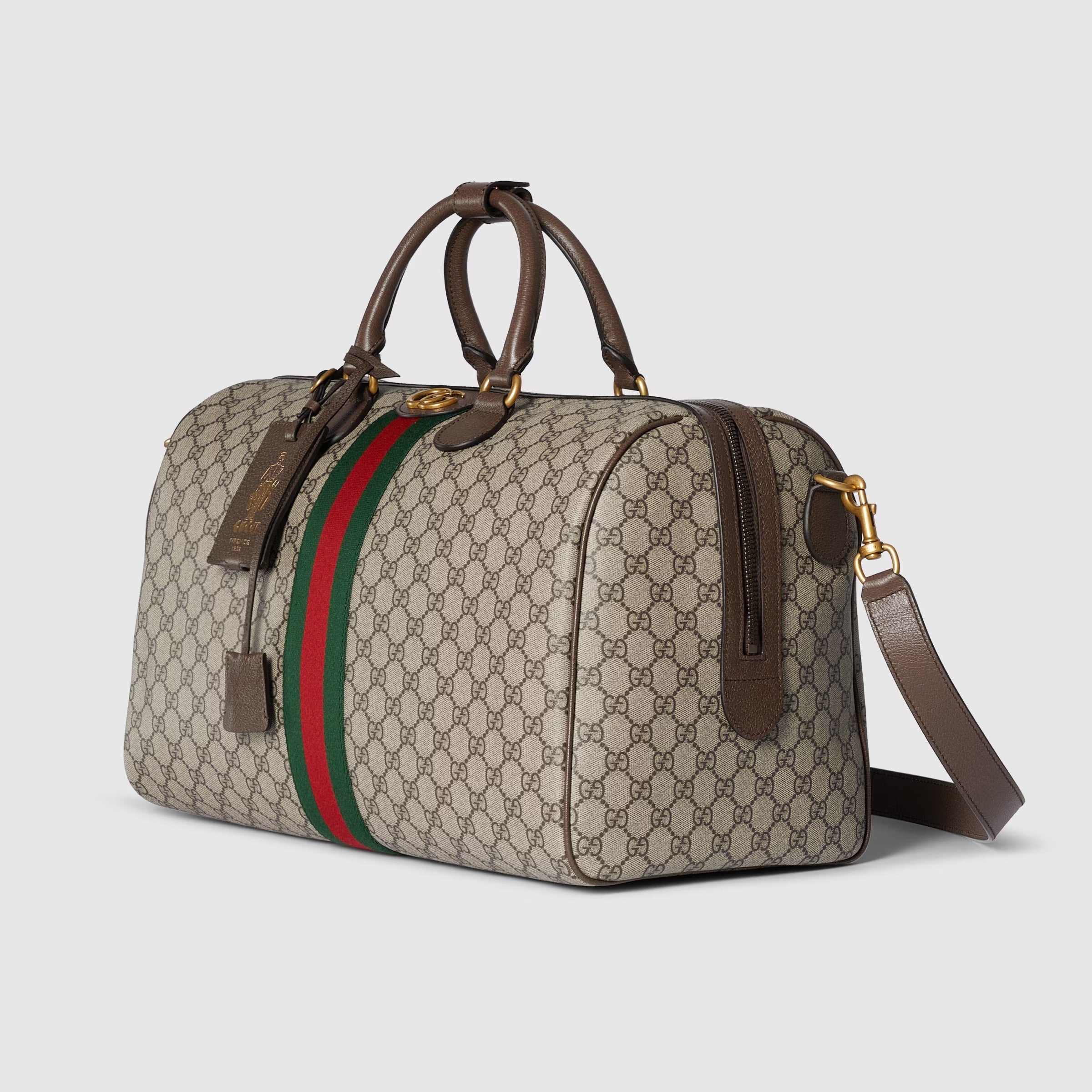 Gucci GG Canvas Savoy Medium Duffle Bag – Beige