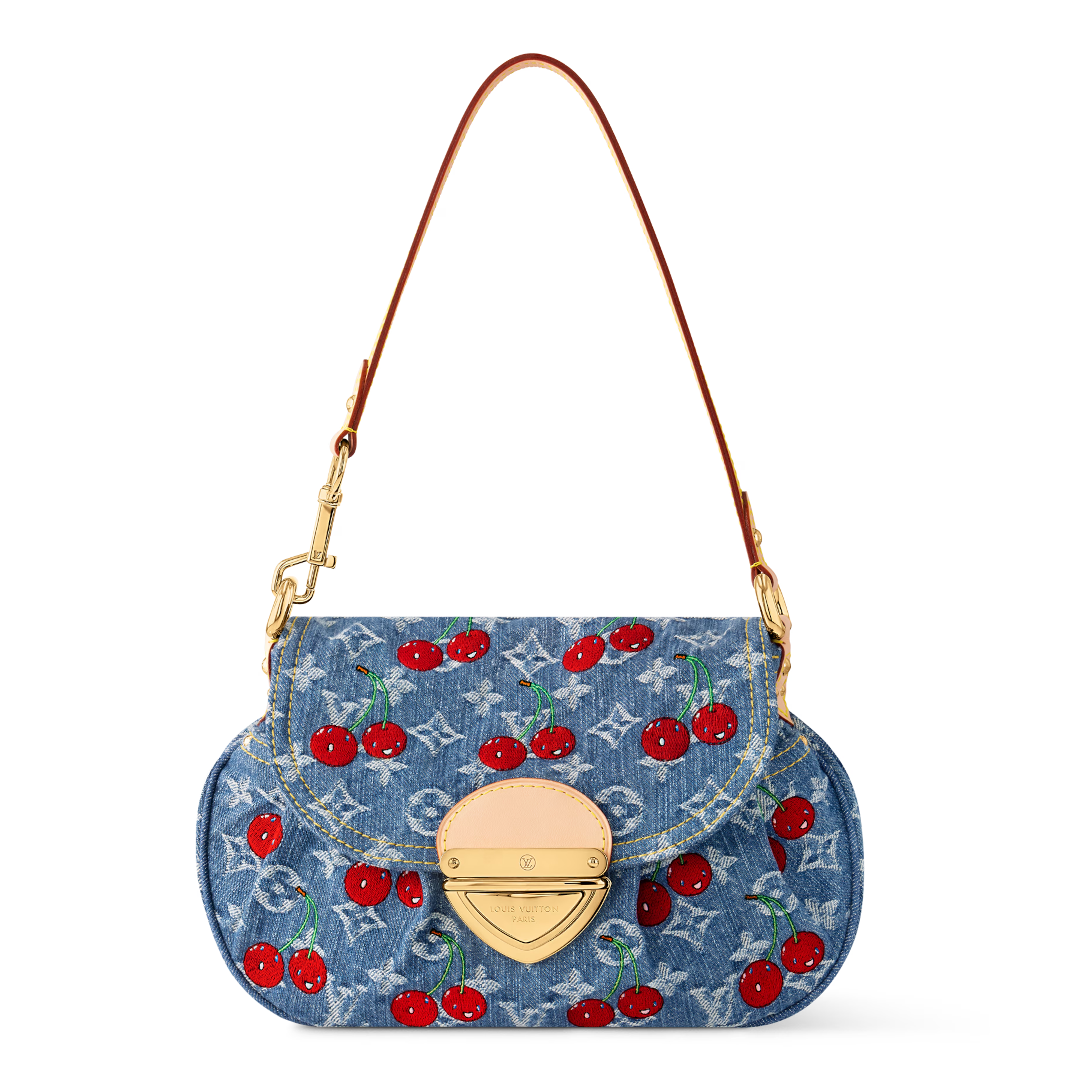 Louis Vuitton LV x TM Monogram Cherry Denim Sunset Shoulder Bag – Blue
