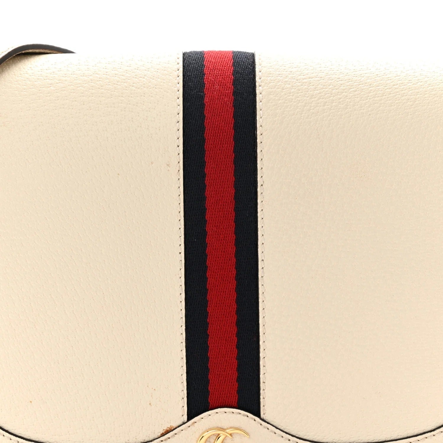 Gucci Textured Calfskin Small Ophidia Flap Bag – Mystic White