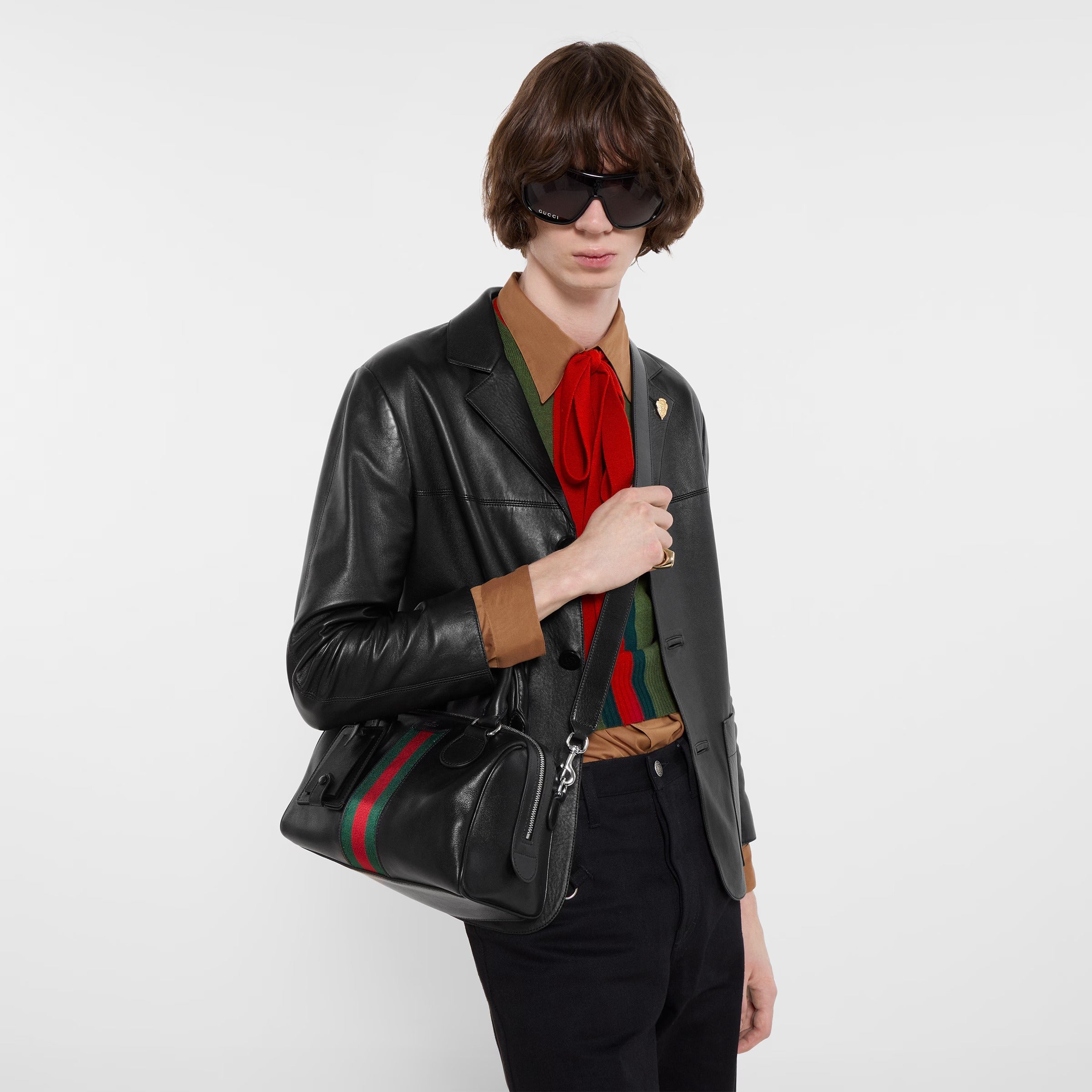 Gucci Web Trademark Small Duffle Bag – Black