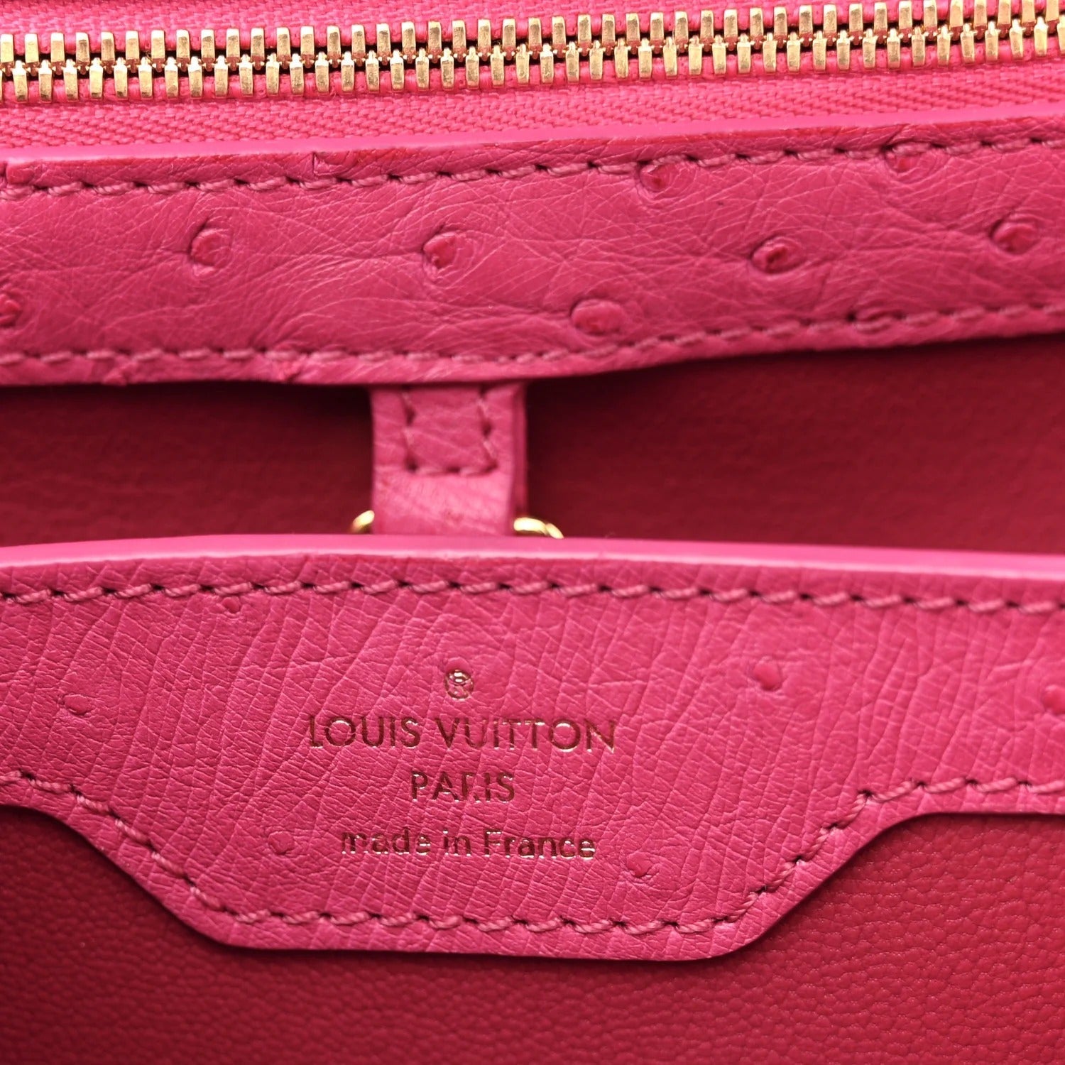 Louis Vuitton Ostrich Capucines BB – Fuchsia