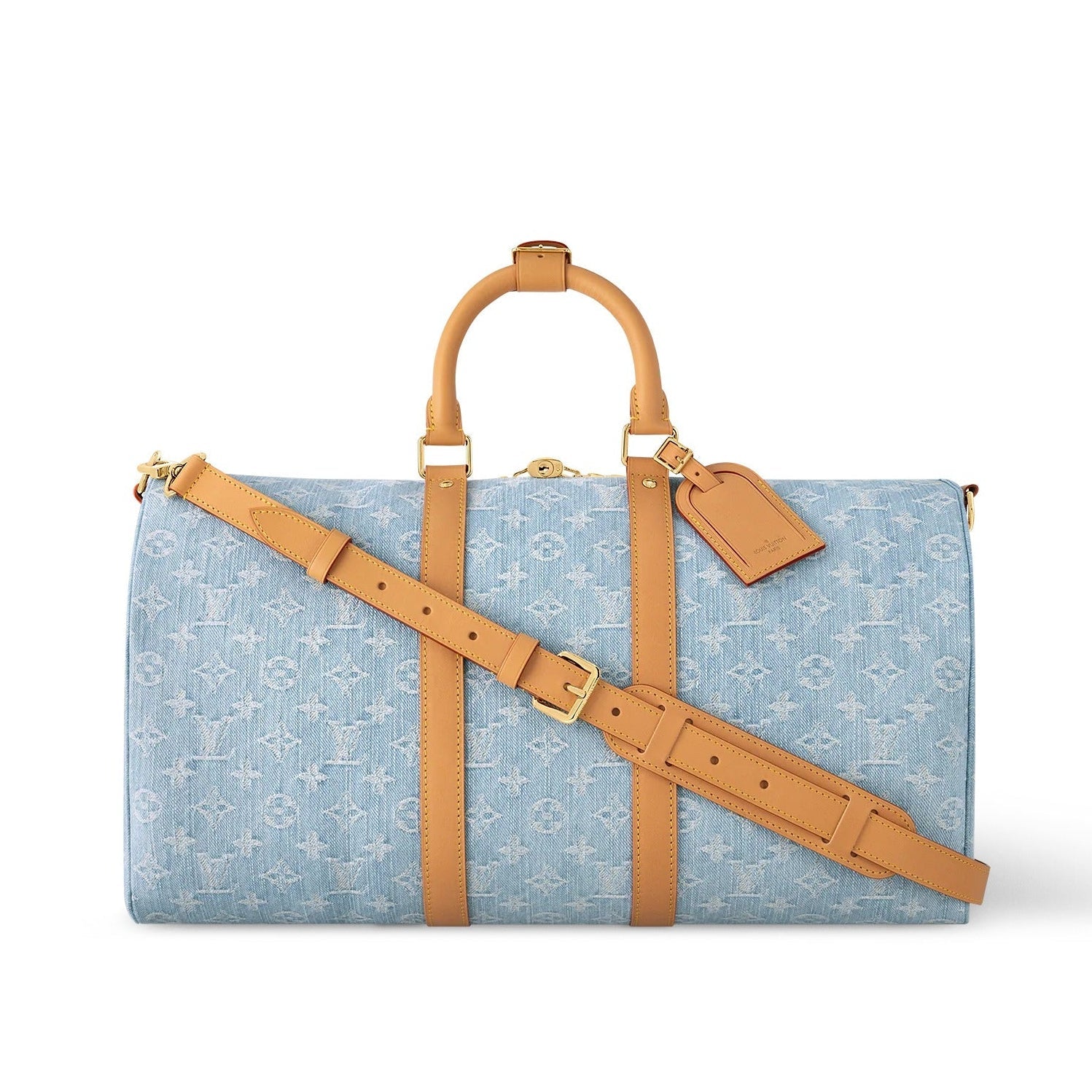 Louis Vuitton Monogram Denim Keepall Bandoulière 45 Duffle Bag – Blue