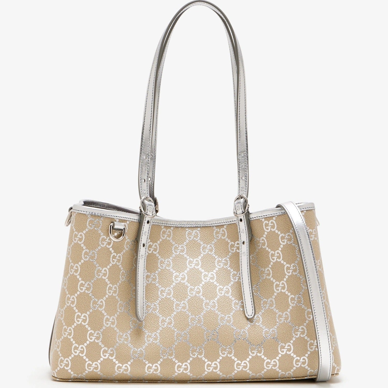 Gucci GG Supreme Monogram Canvas Tote Bag - Beige