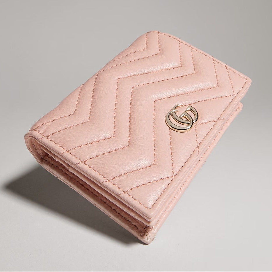 Gucci GG Marmont Card Case Wallet – Light Pink